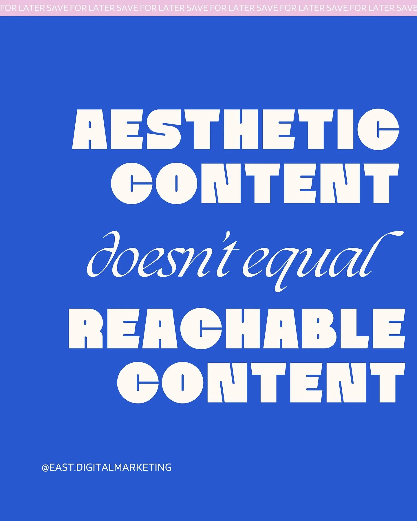 If there&rsquo;s a topic we could talk about all day, it&rsquo;s this one. Your aesthetics are nothing without value.

Stopping yourself from making reachable, engaging, authentic content because you fear &ldquo;messing up&rdquo; your aesthetic caps 