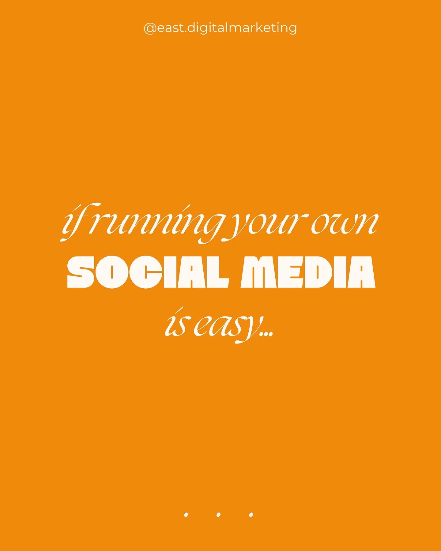 Clocking in for another day of hearing &ldquo;I can run my own socials&rdquo; 🥱

Naturally when I tell fellow business owners that I work in social media, I get unsolicited comments such as: 
&ldquo;It&rsquo;s easy, I know how to post&rdquo;
&ldquo;