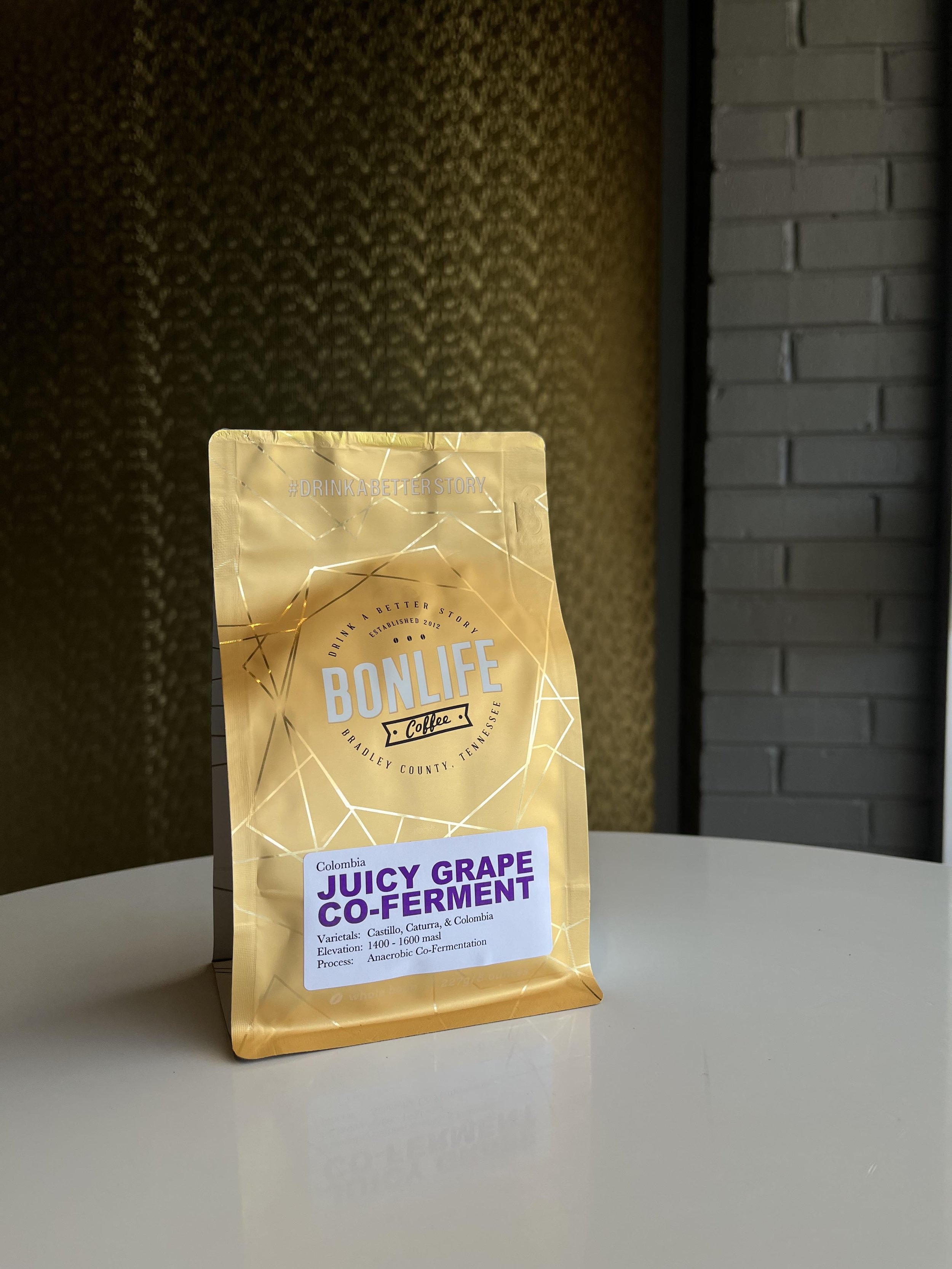 Colombia co-ferment co fermentation blend award winning light roast free shipping by award winning BonLife Coffee Roasters.