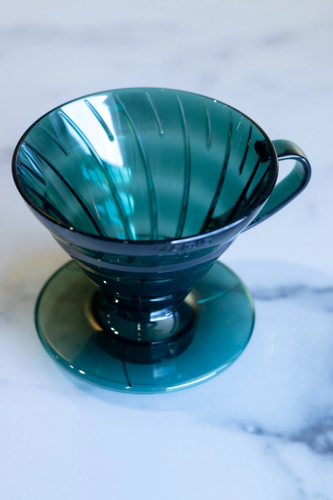Sea Green plastic Hario V60 pour over coffee dripper for sale online by BonLife Coffee Roasters.