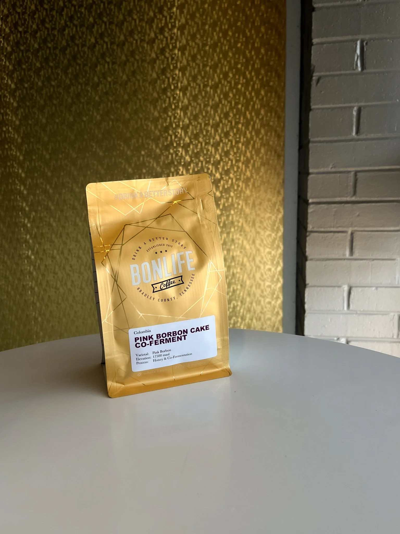 Colombia pink borbon cake co-ferement co fermentation specialty coffee from award winning coffee roasters BonLife.