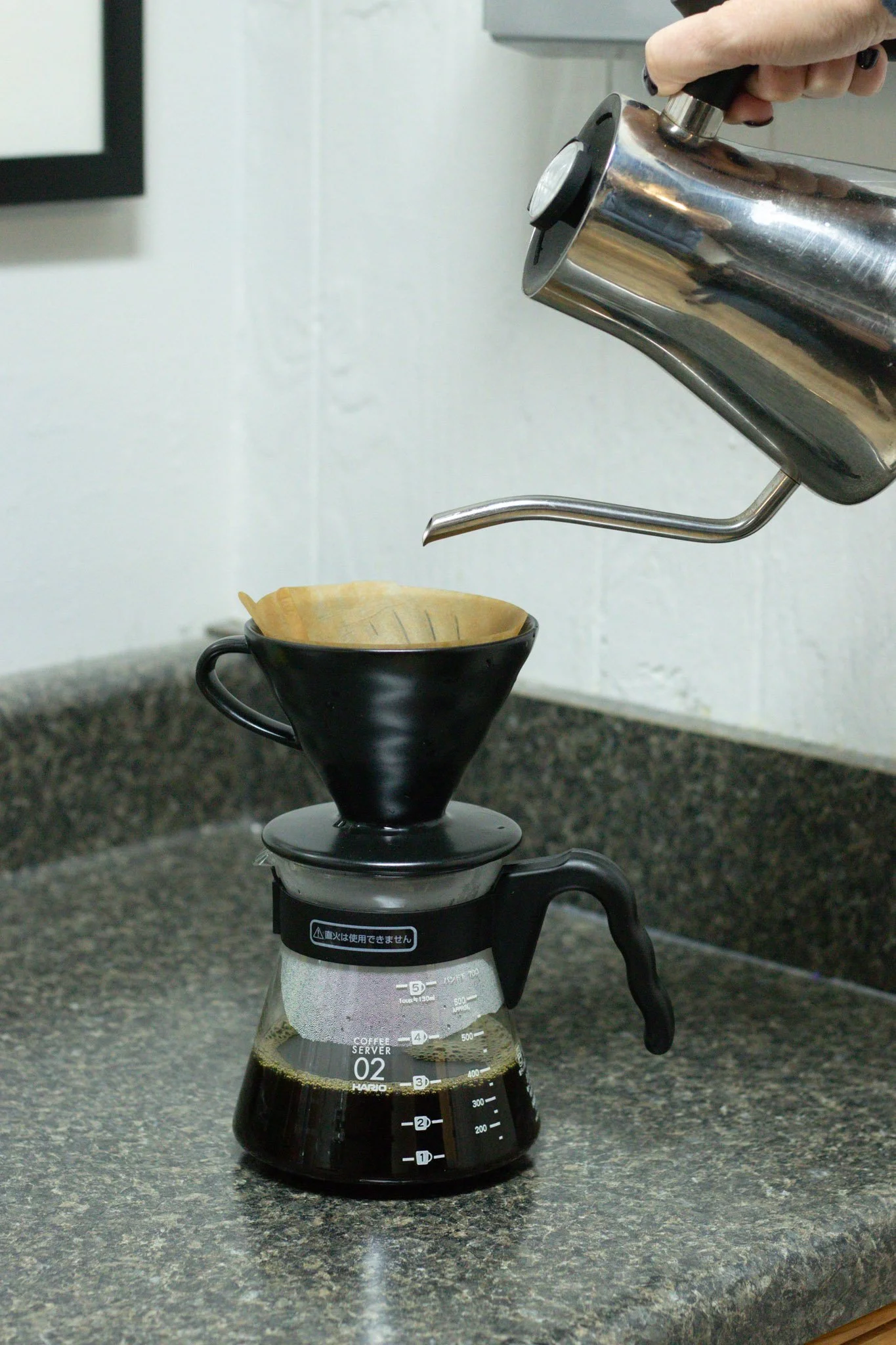 Ceramic Hario V60 free shipping matte black color by BonLife Coffee Roasters.