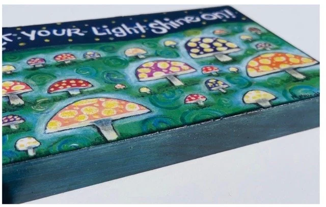 Embellished Let Your Light Shine 5 x 7 Cradled Board