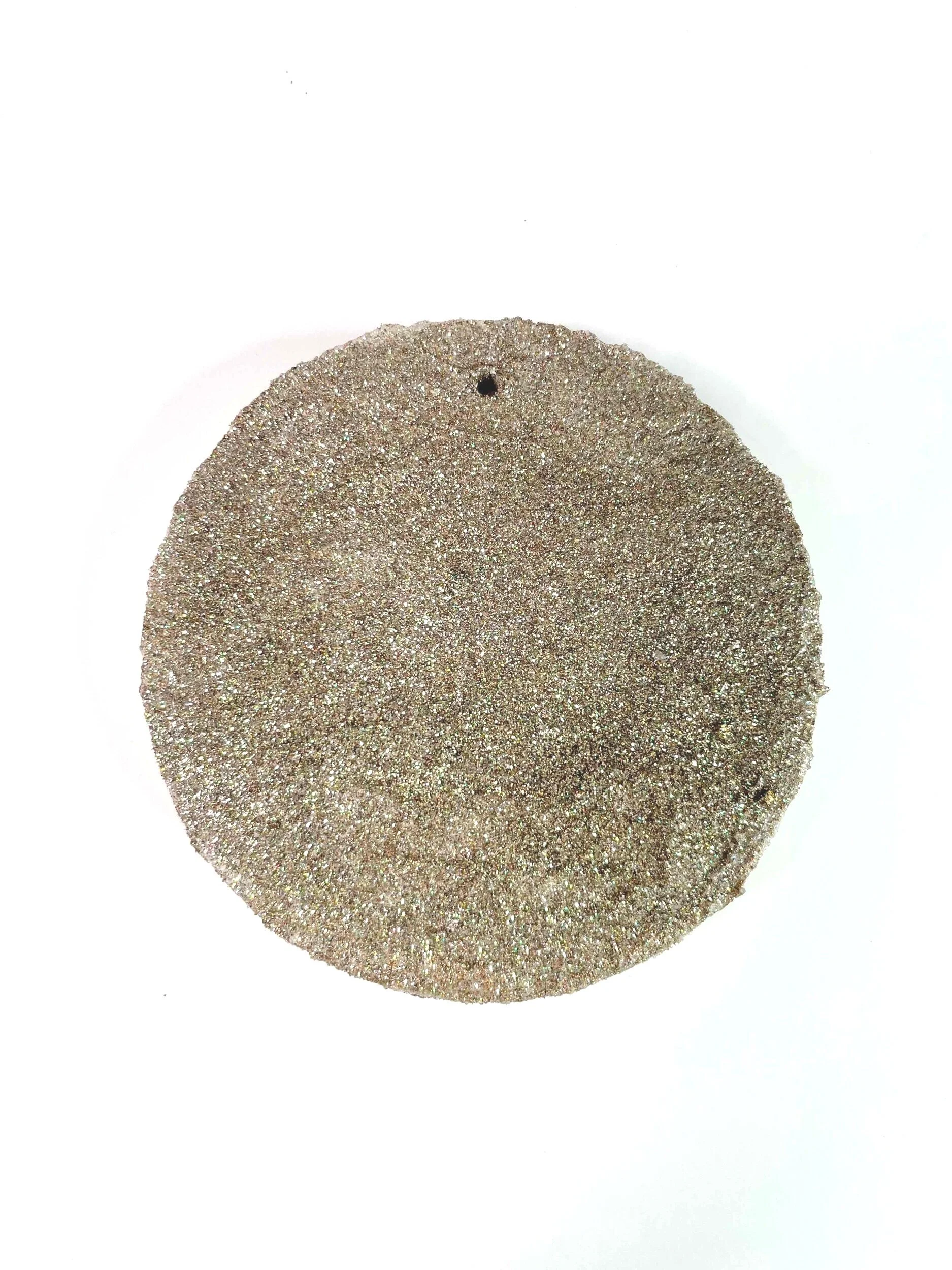 Aquamarine semiprecious Handmade Geode ornament with stand