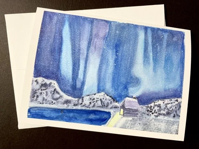 Peaceful Night Aurora Greeting Card 5x7