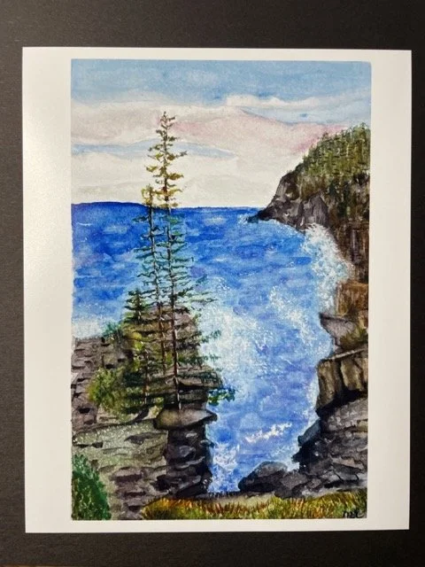 Living Rocks Watercolor landscape 1 Print