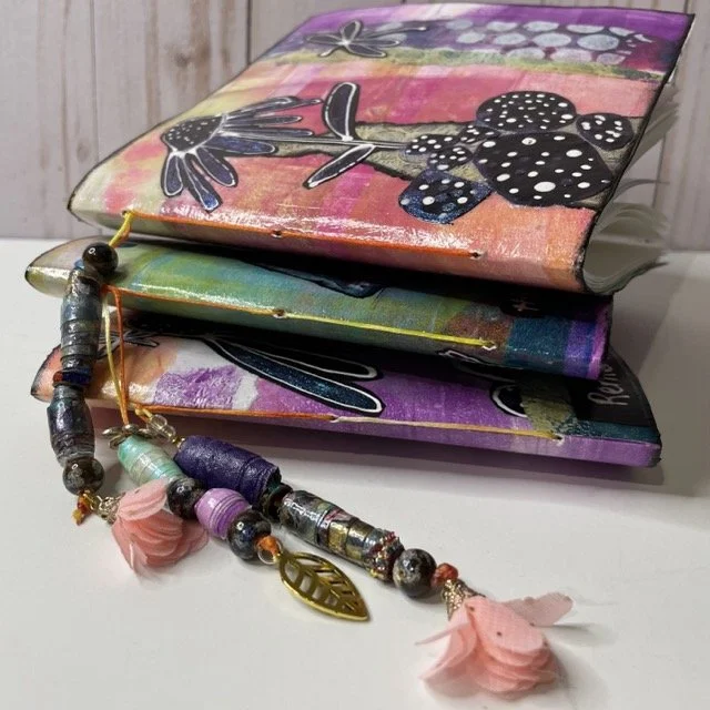 Set of 3 Basic Hand-bound Journal Original Art