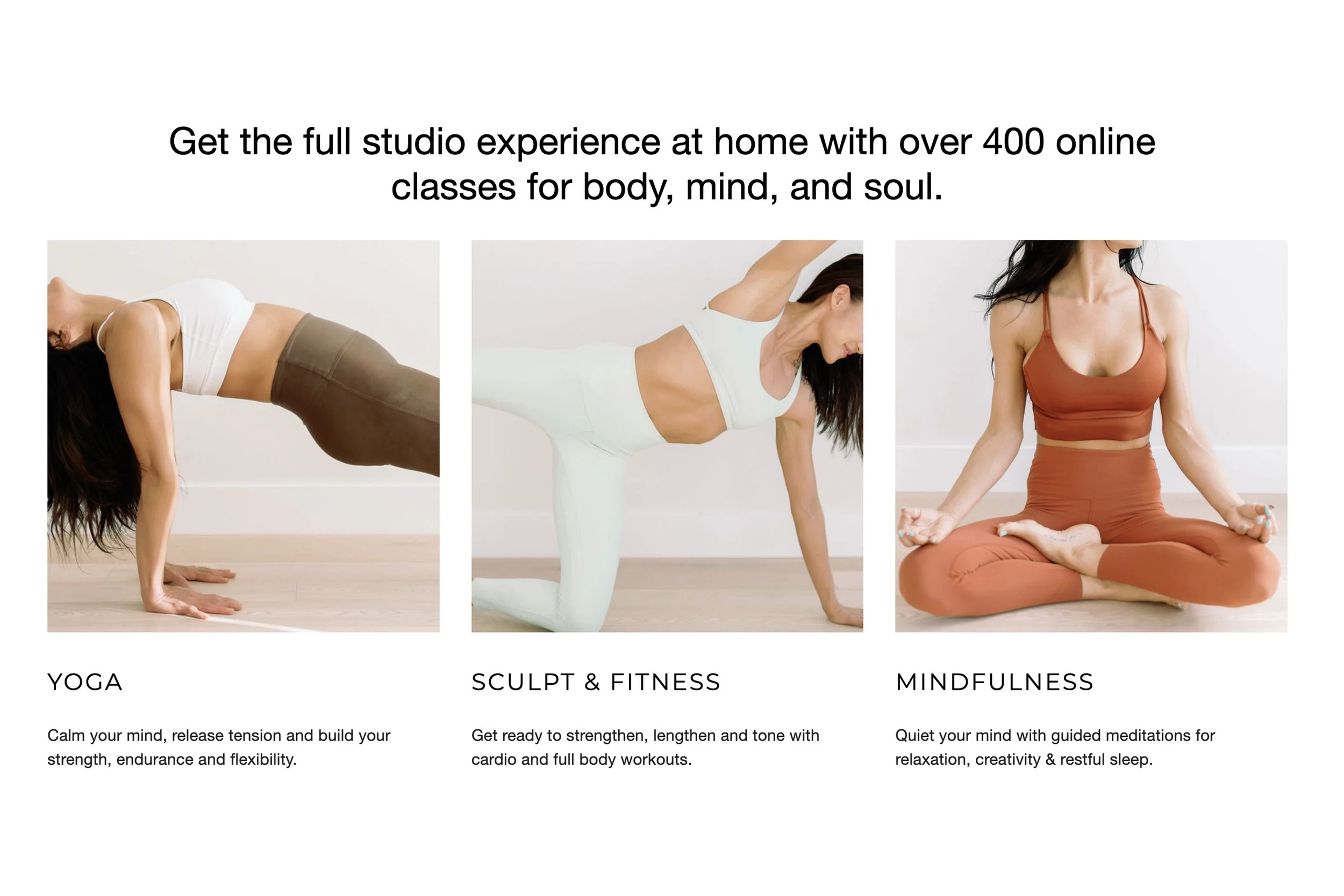 Class Programming / Pilates Sculpt Instruction / Director of Training