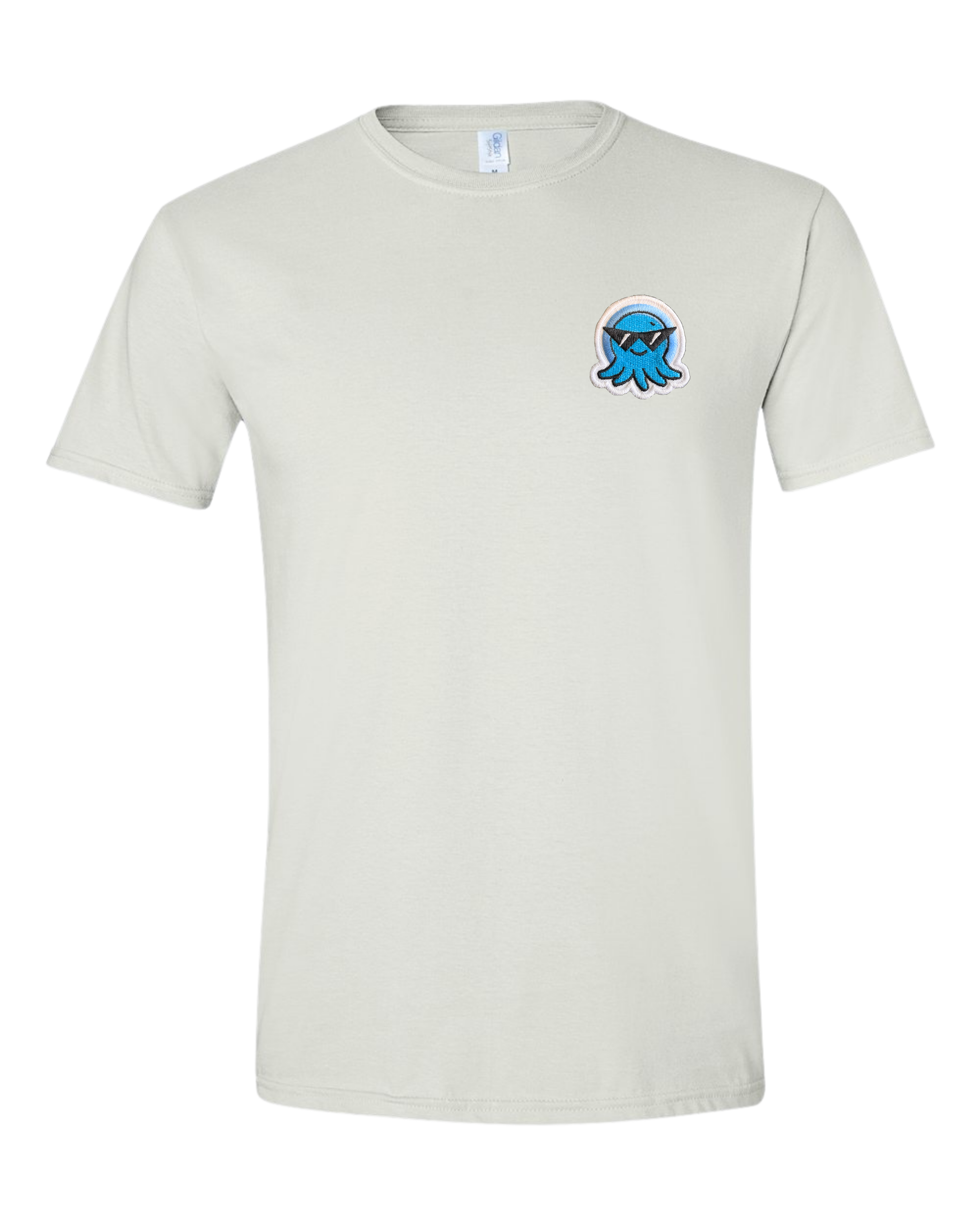 Spruit Squad Squid Patch Gildan 64000 White.png