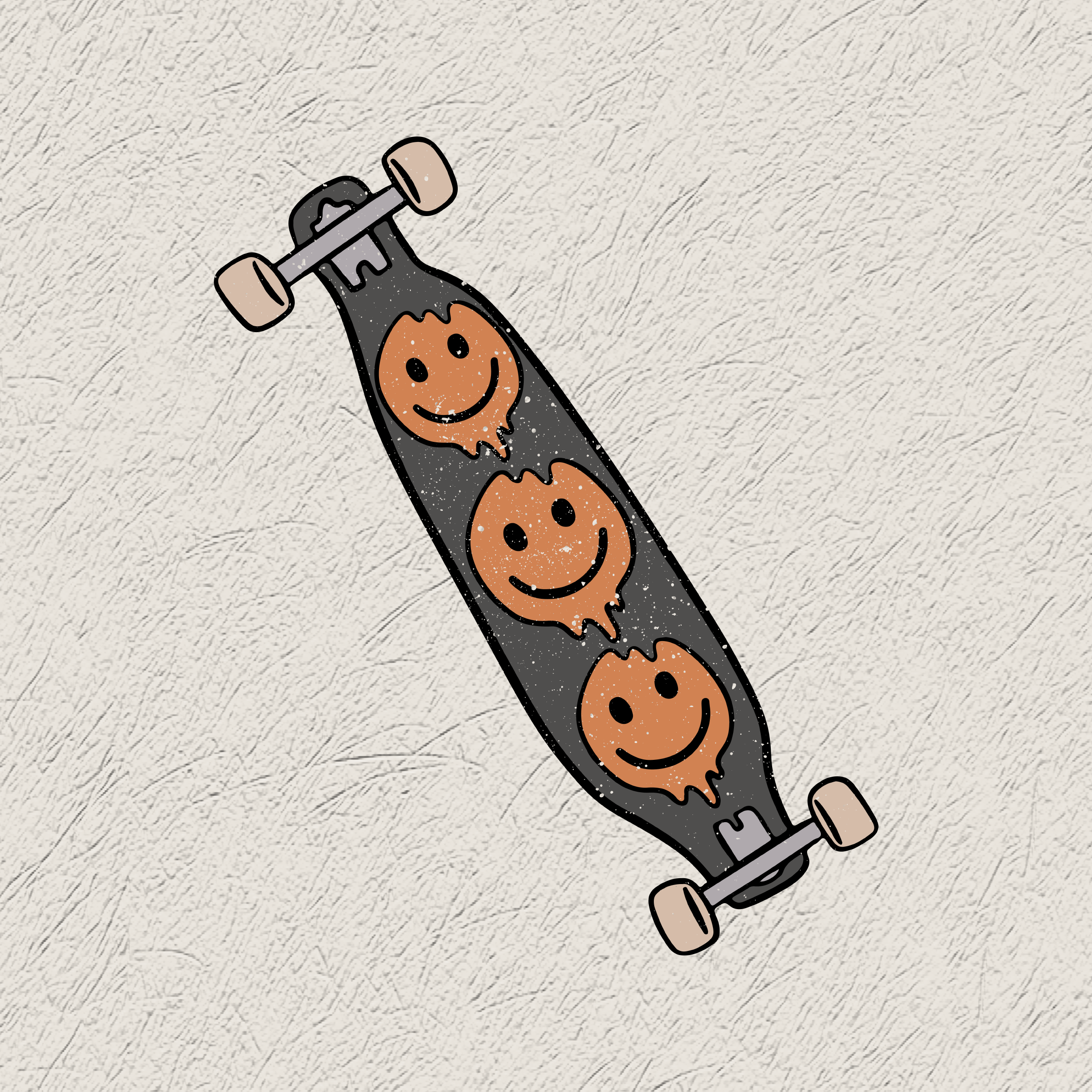 Smiley Skateboard Design
