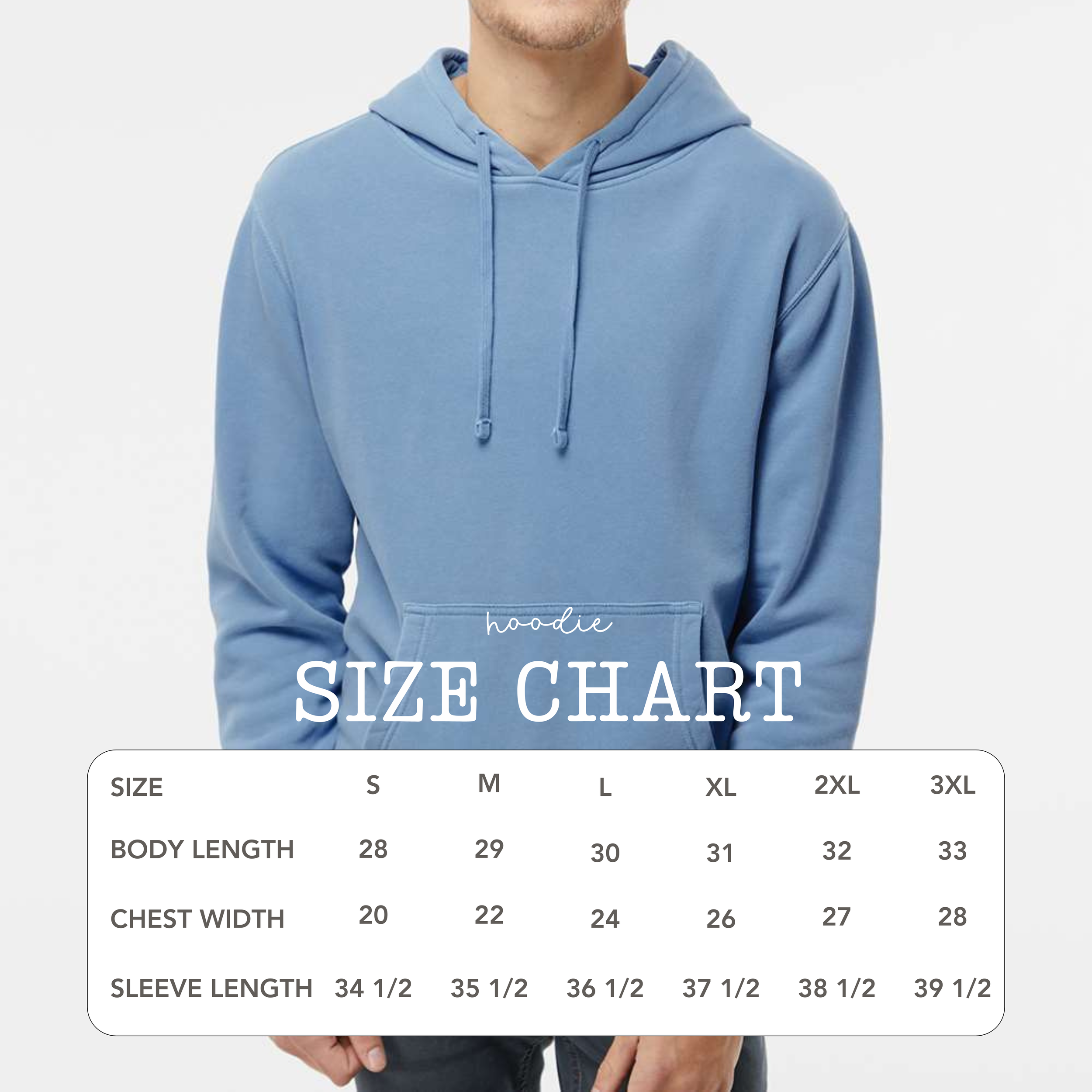 Independent Trading Company PRM4500 Pigment-Dyed Hooded Sweatshirt Size Chart.png