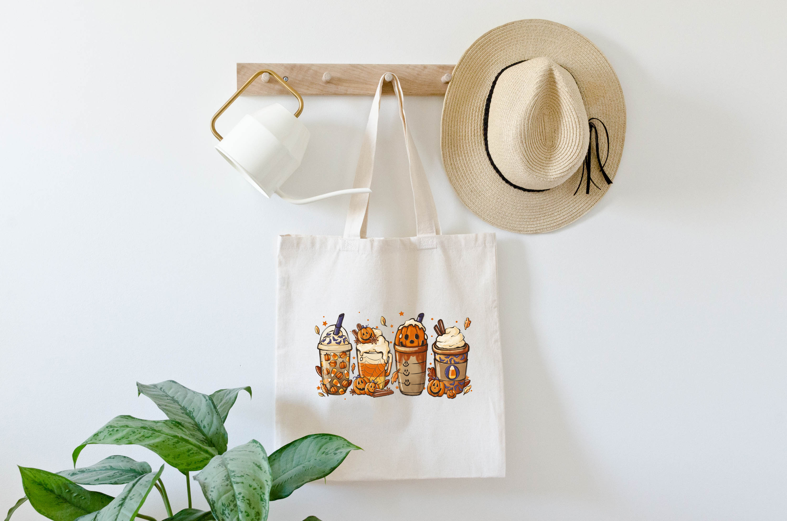 HALLOWEEN LATTE MEDIUM TOTE NATURAL.png