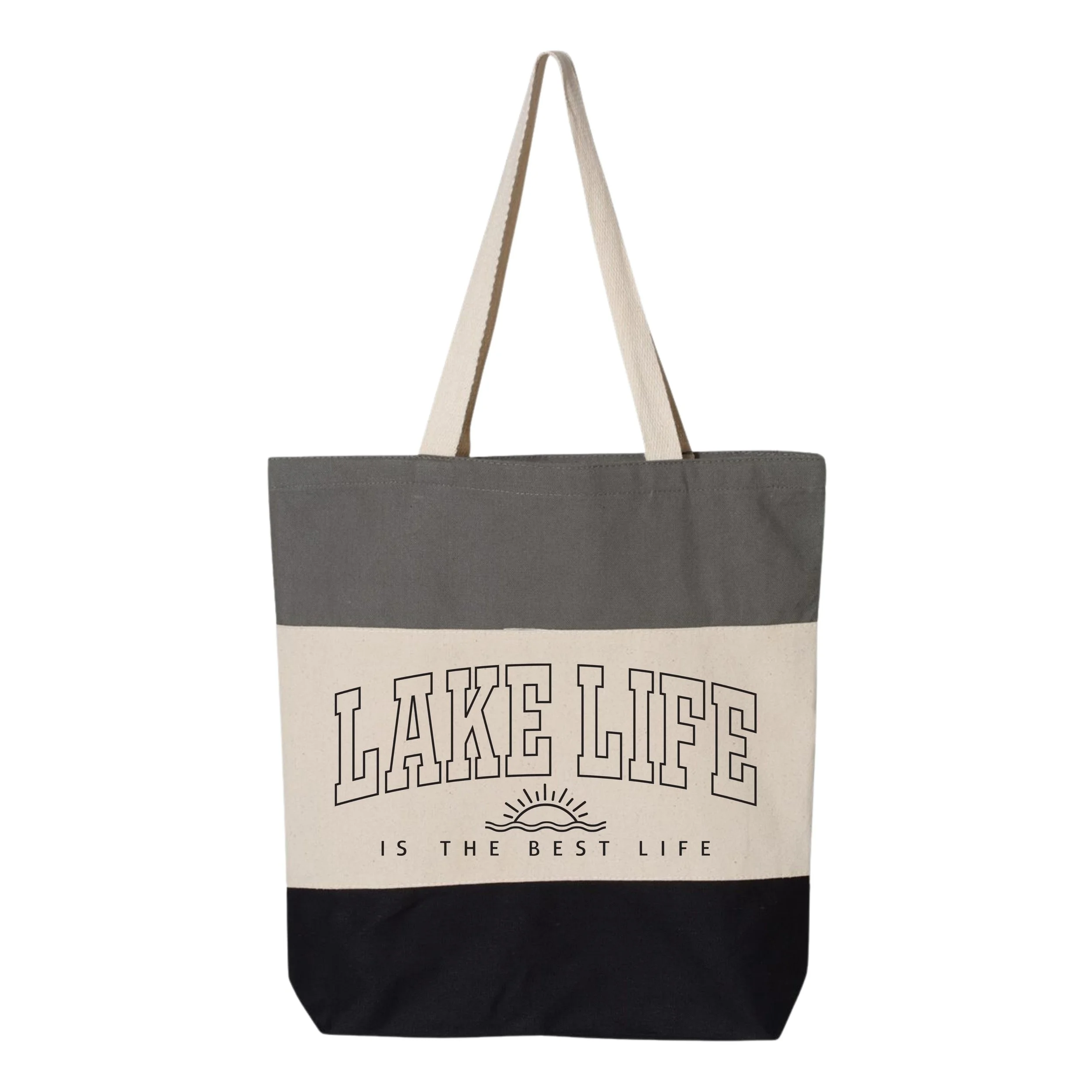 Lake Life Tri-Colour Tote Bag