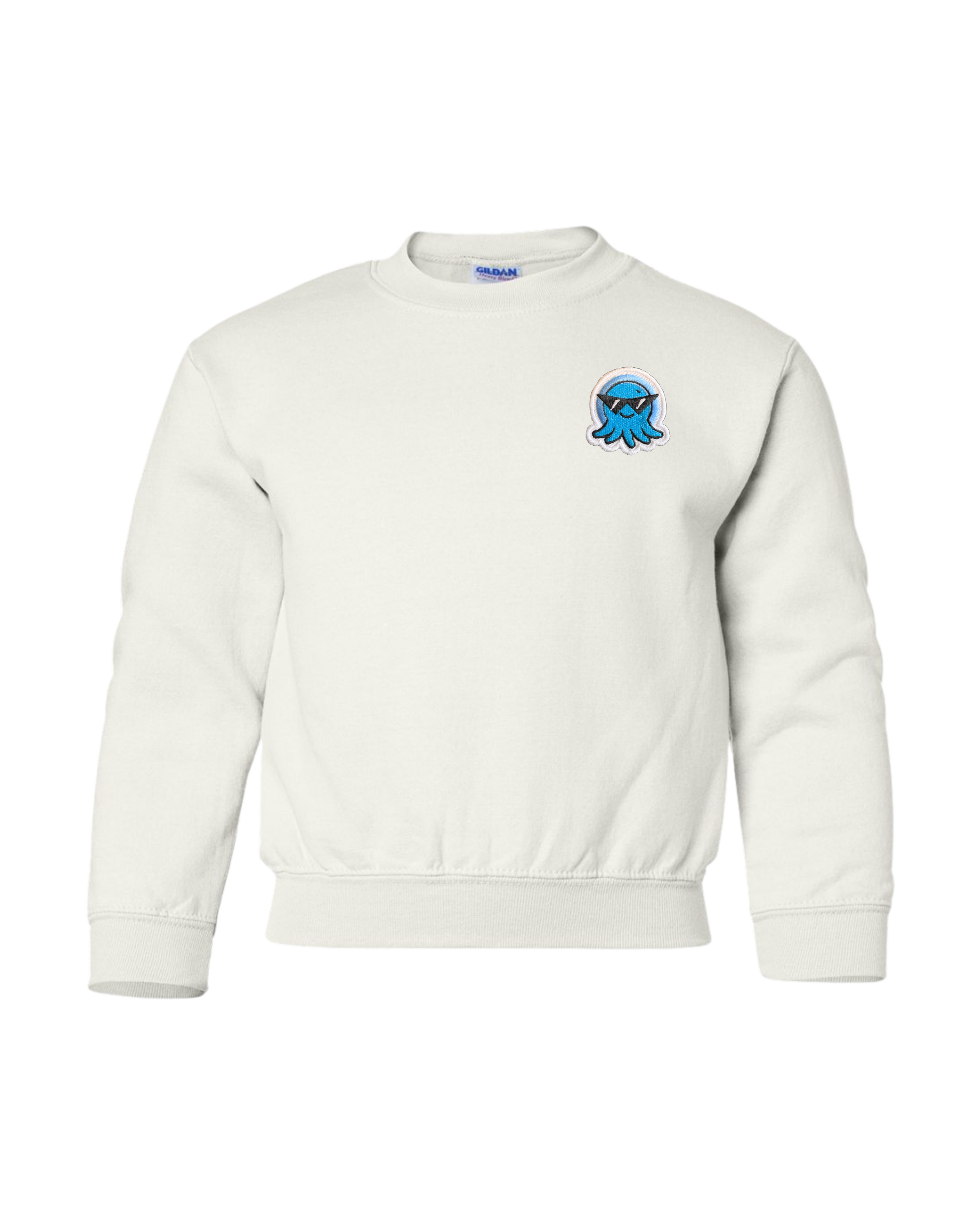 Spruit Squad Squid Patch Gildan 18000B White.png