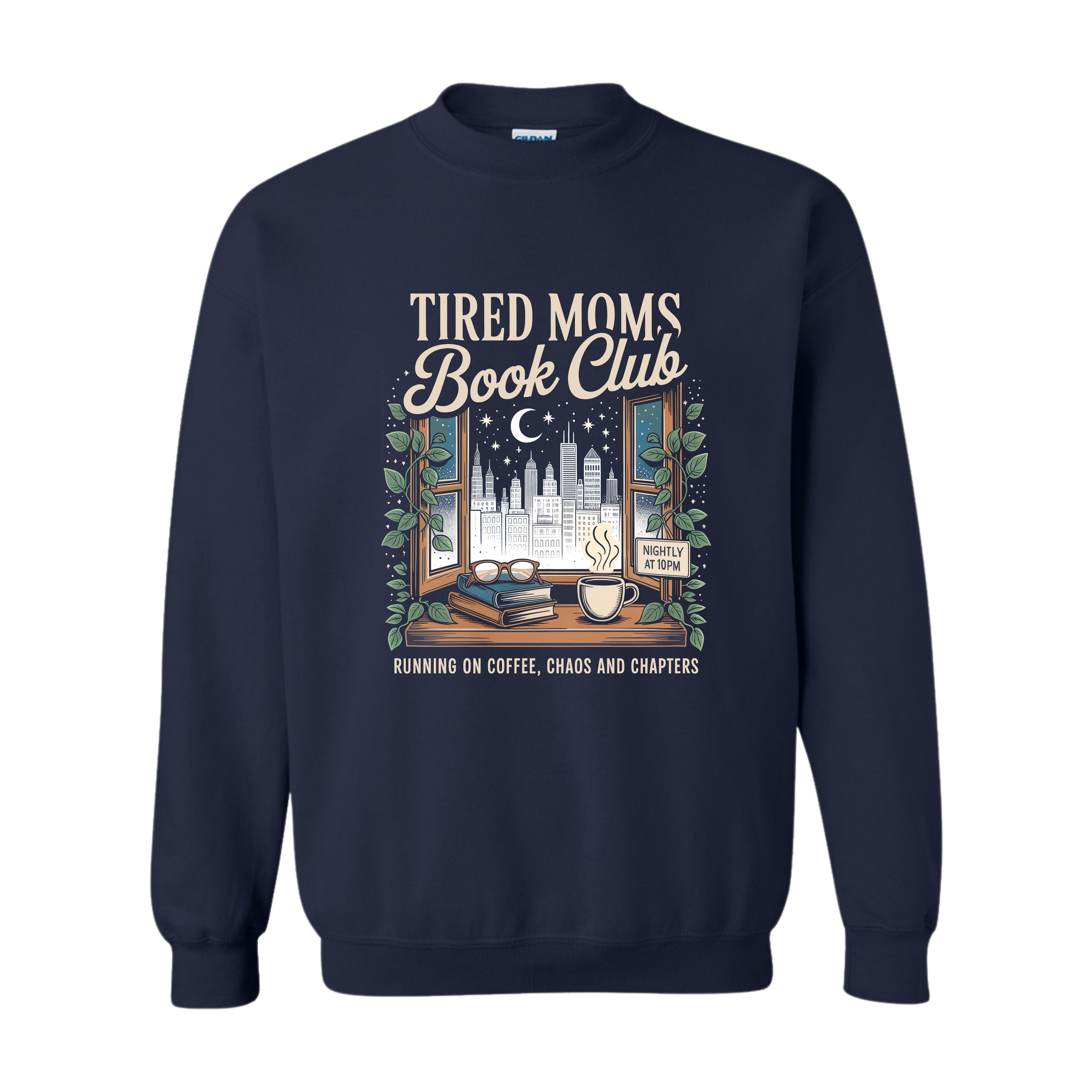 Tired Mom's Book Club Crewneck Sweatshirt