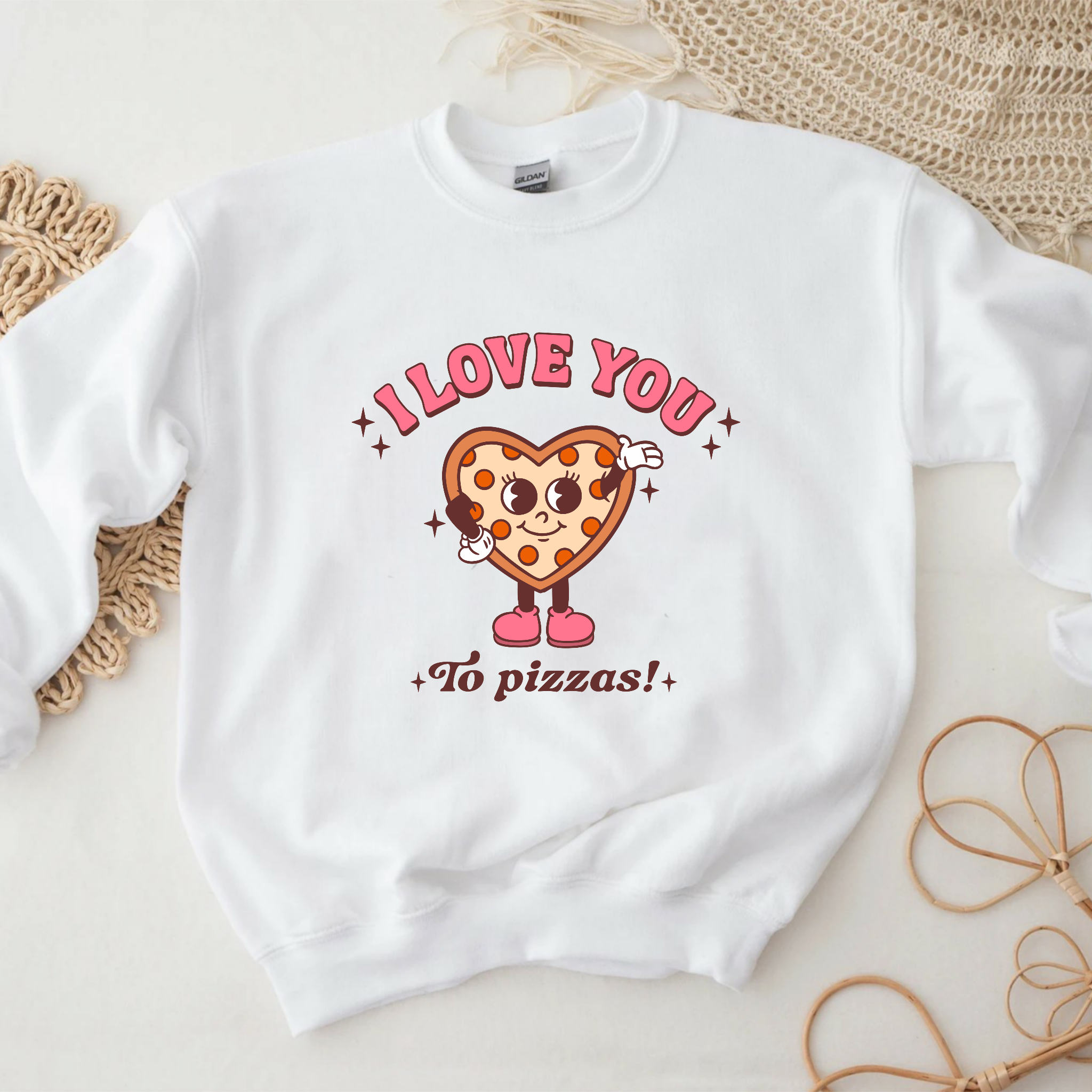 I_love_you_to_pizzas_white_crewneck.png