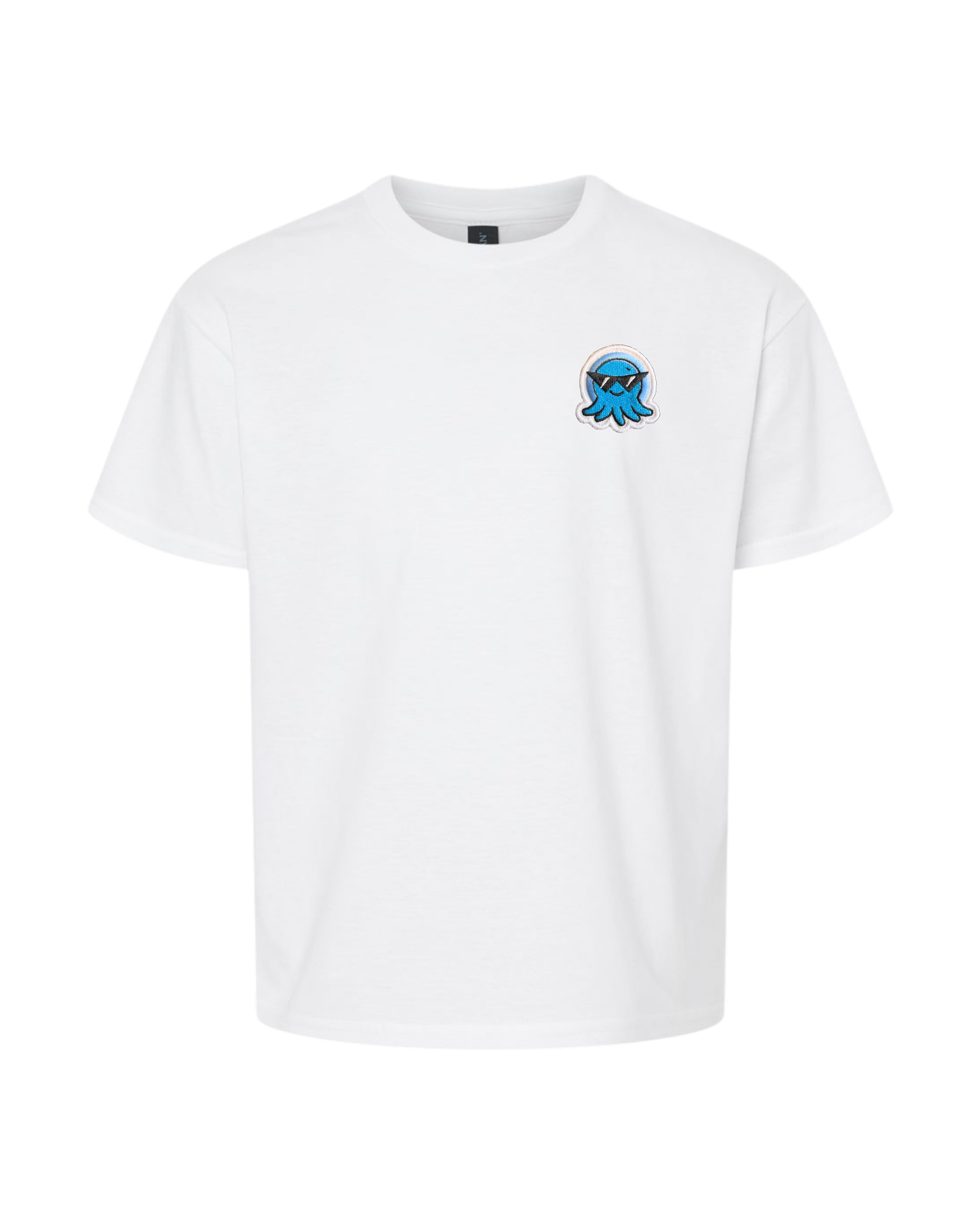 Spruit Squad Squid Patch Gildan 64000B White.png