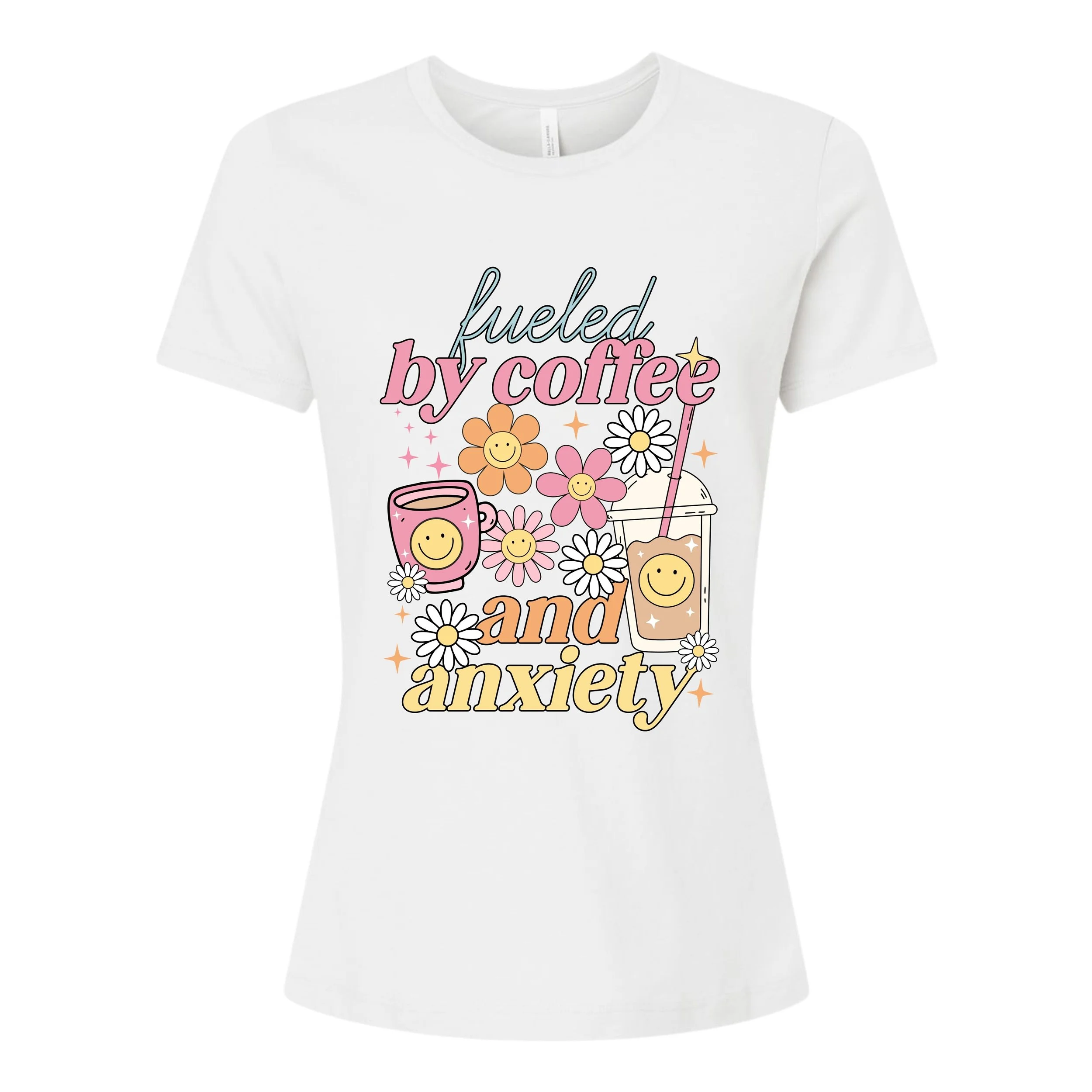 Fueled By Coffee & Anxiety Women's T-Shirt (Medium & Large)