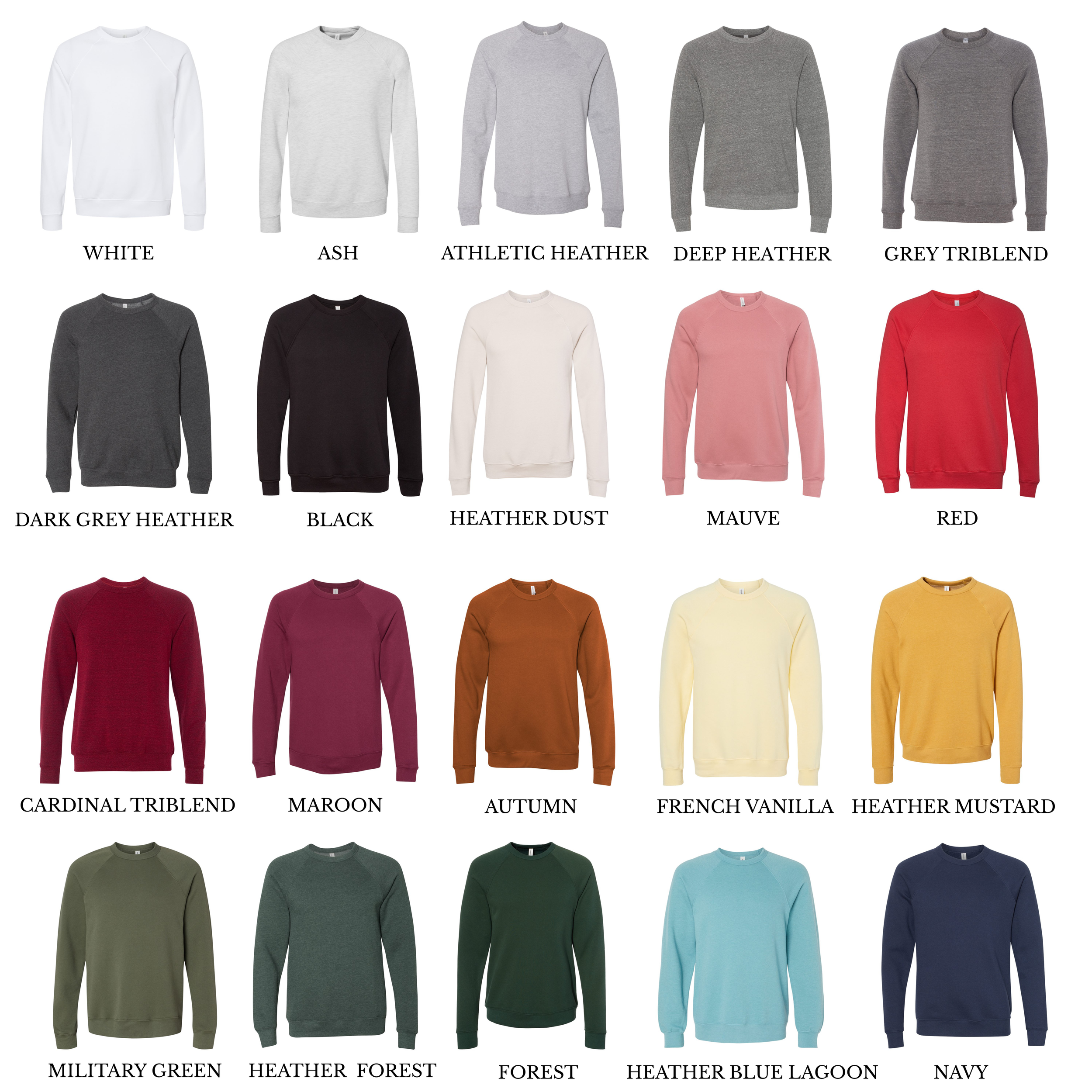 Bella + Canvas 3901 Crewneck Sweatshirt Colour Chart.png