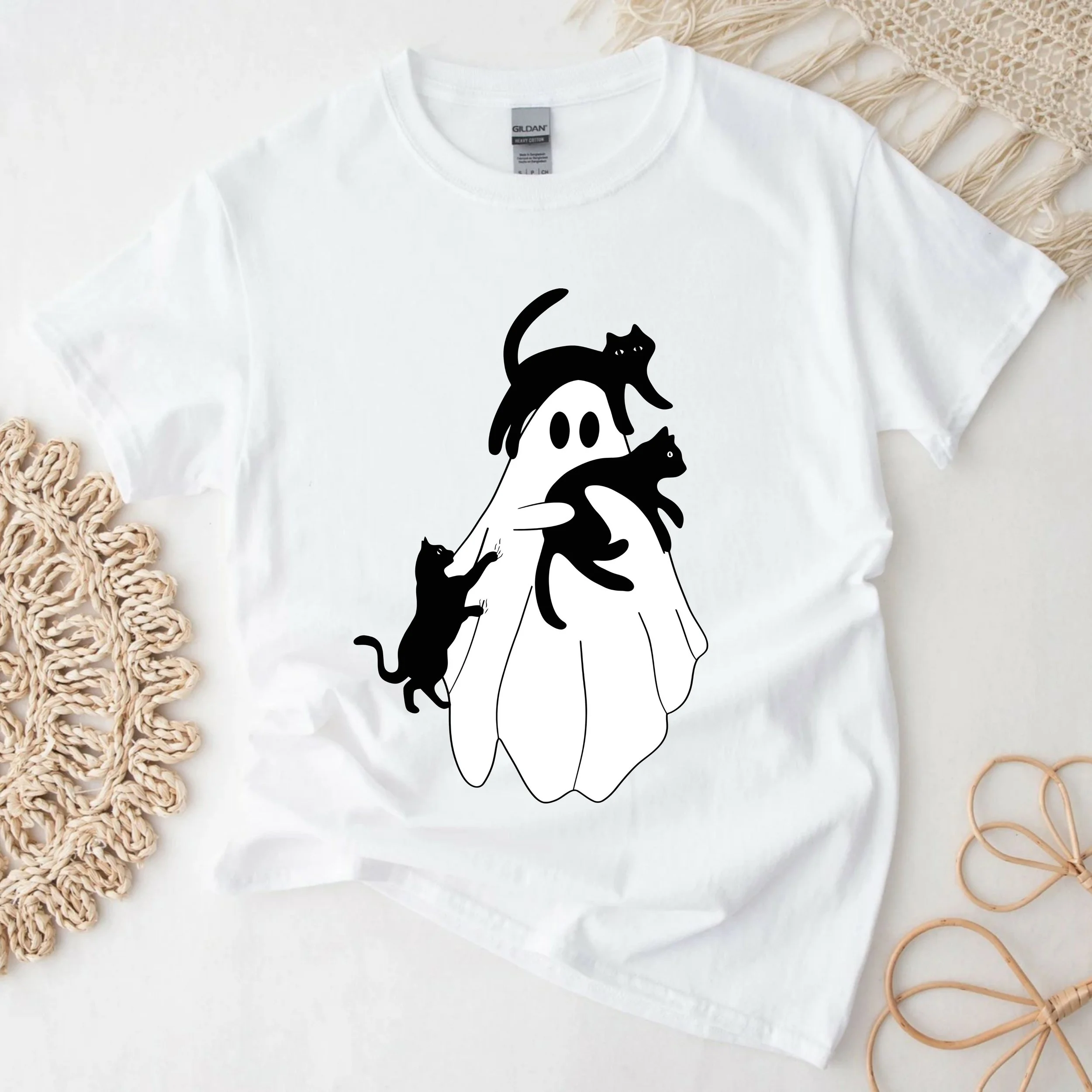 Ghost & Cats T-Shirt (Medium & Extra Large)