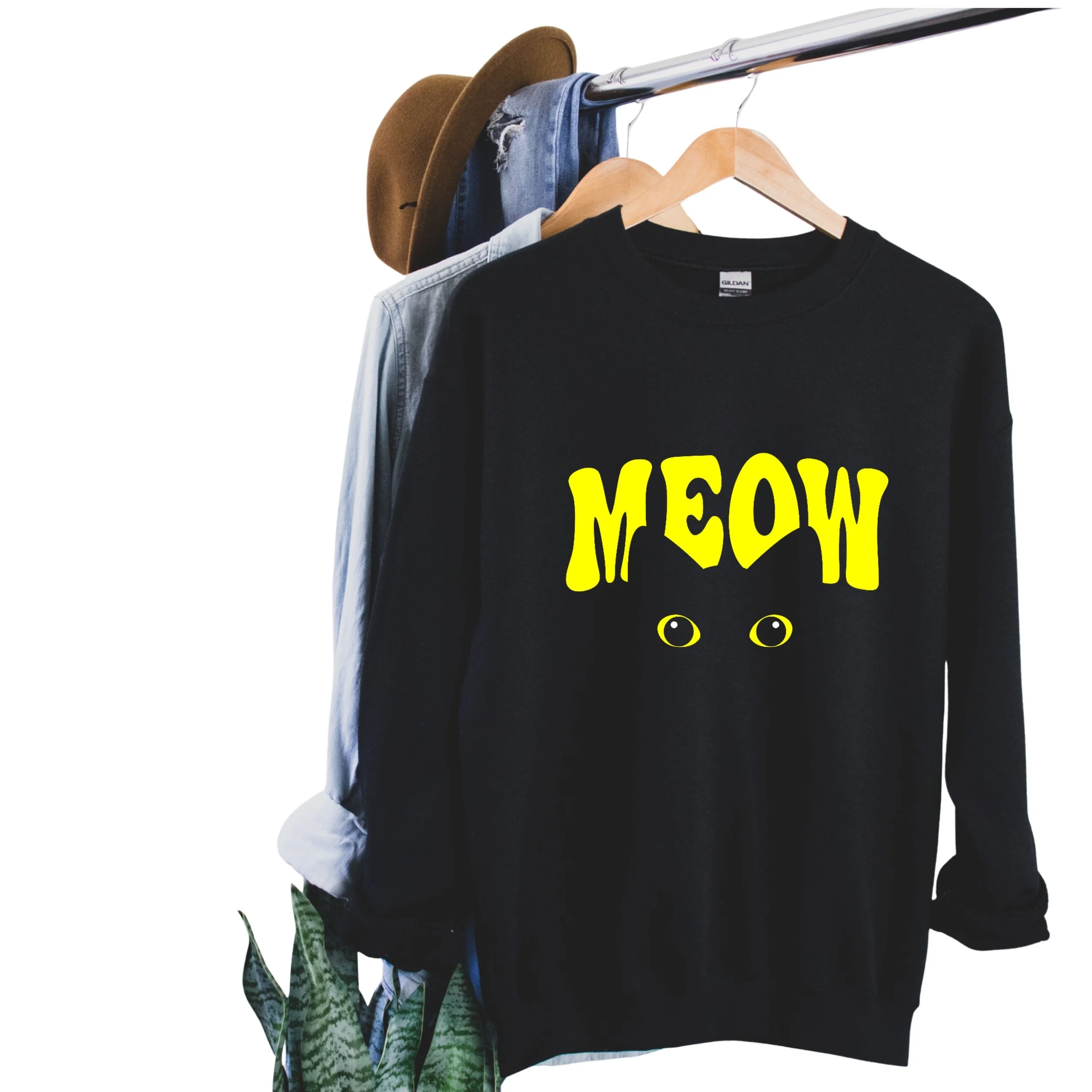 Meow Crewneck Sweatshirt (Large & Extra Large)