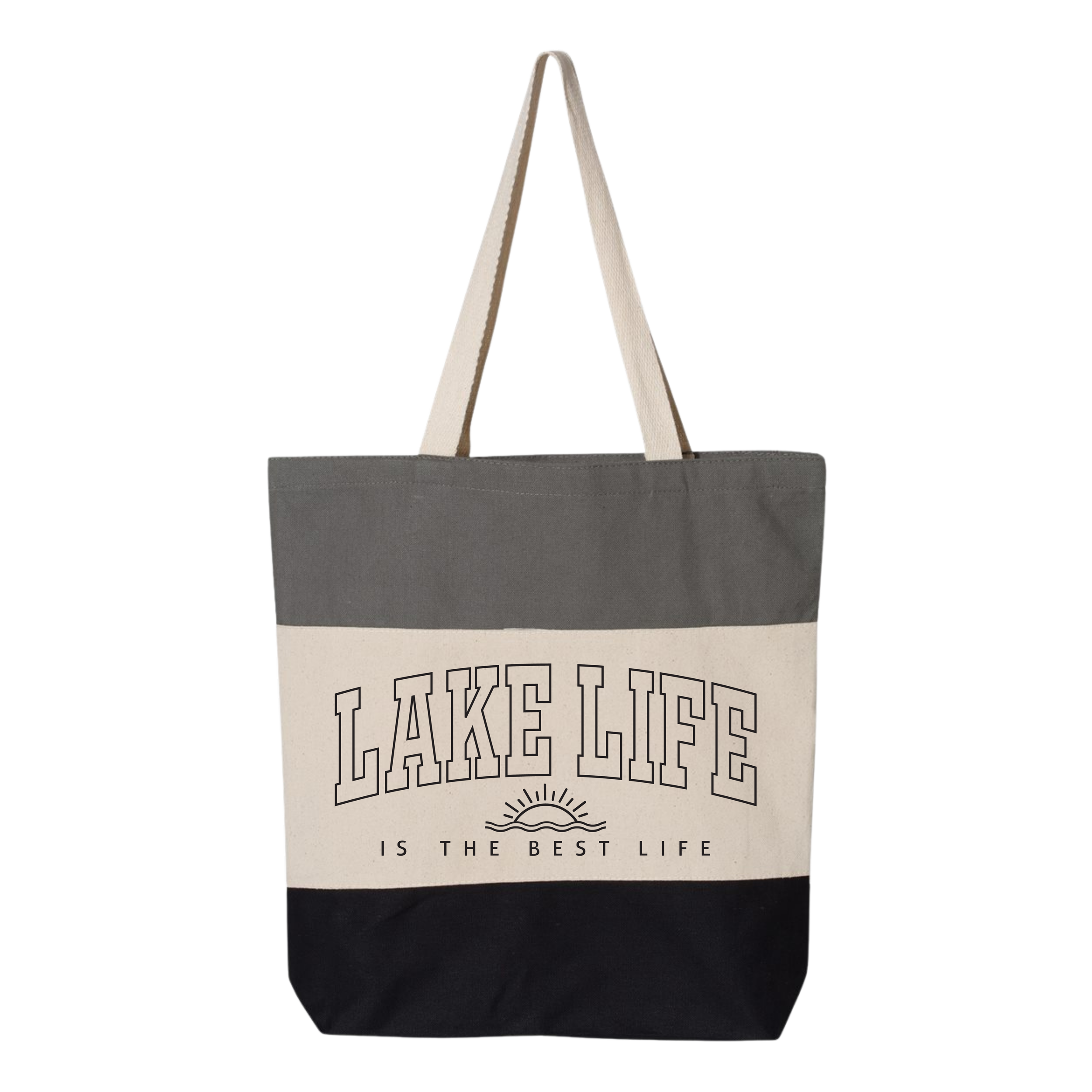 Lake Life Tri-Colour Tote Bag