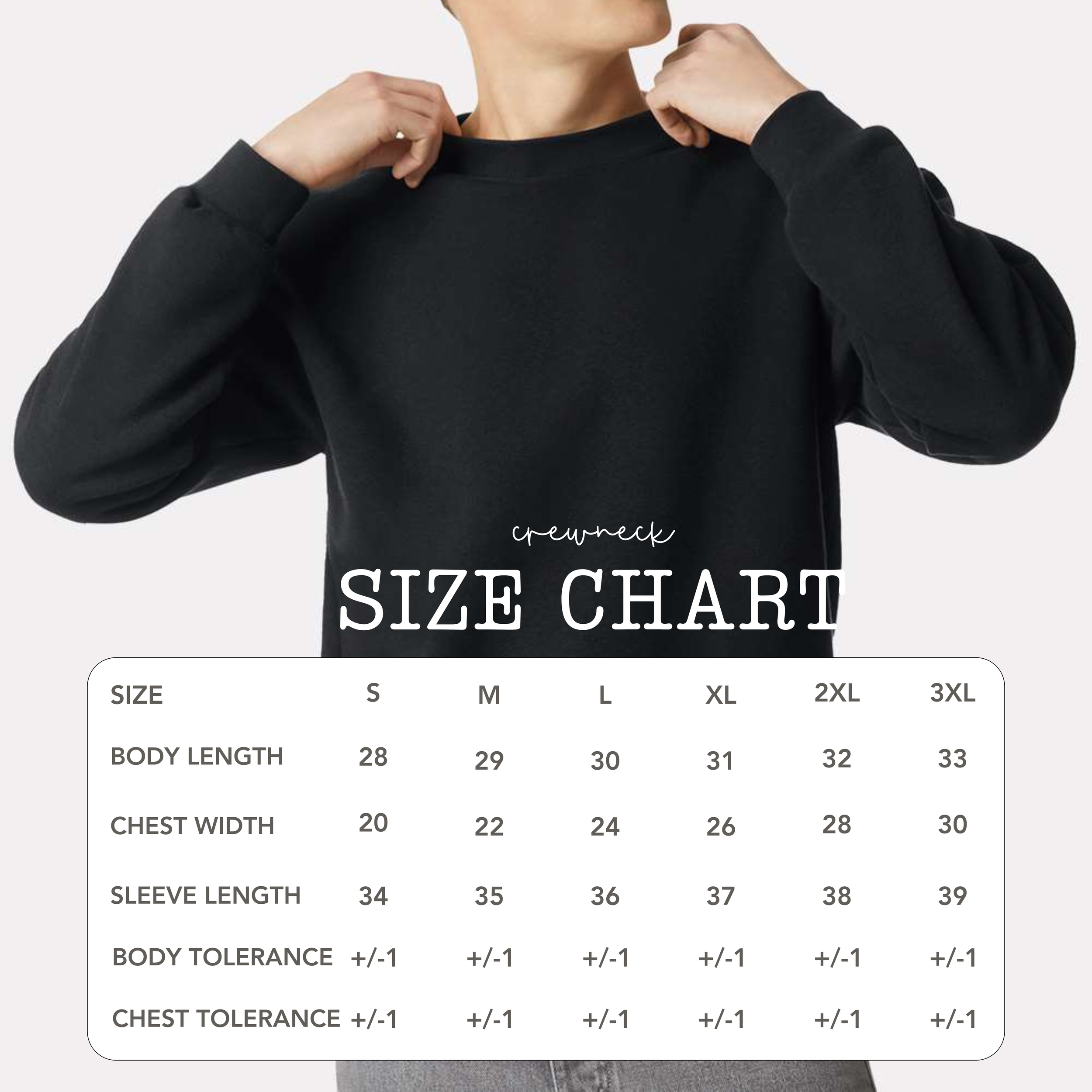 American Apparel RF496 Crewneck Size Chart.png