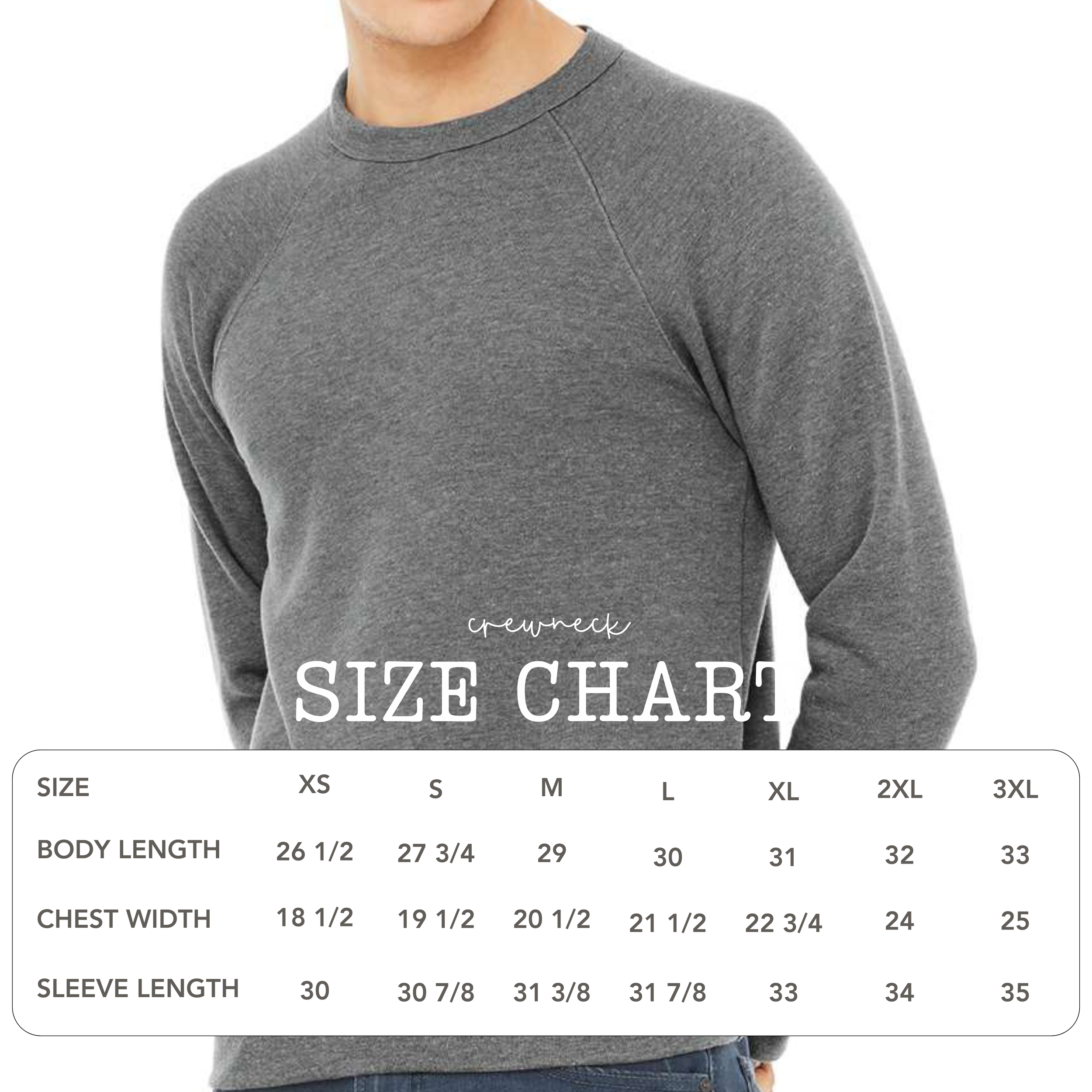 Bella + Canvas 3901 Crewneck Sweatshirt Size Chart.png