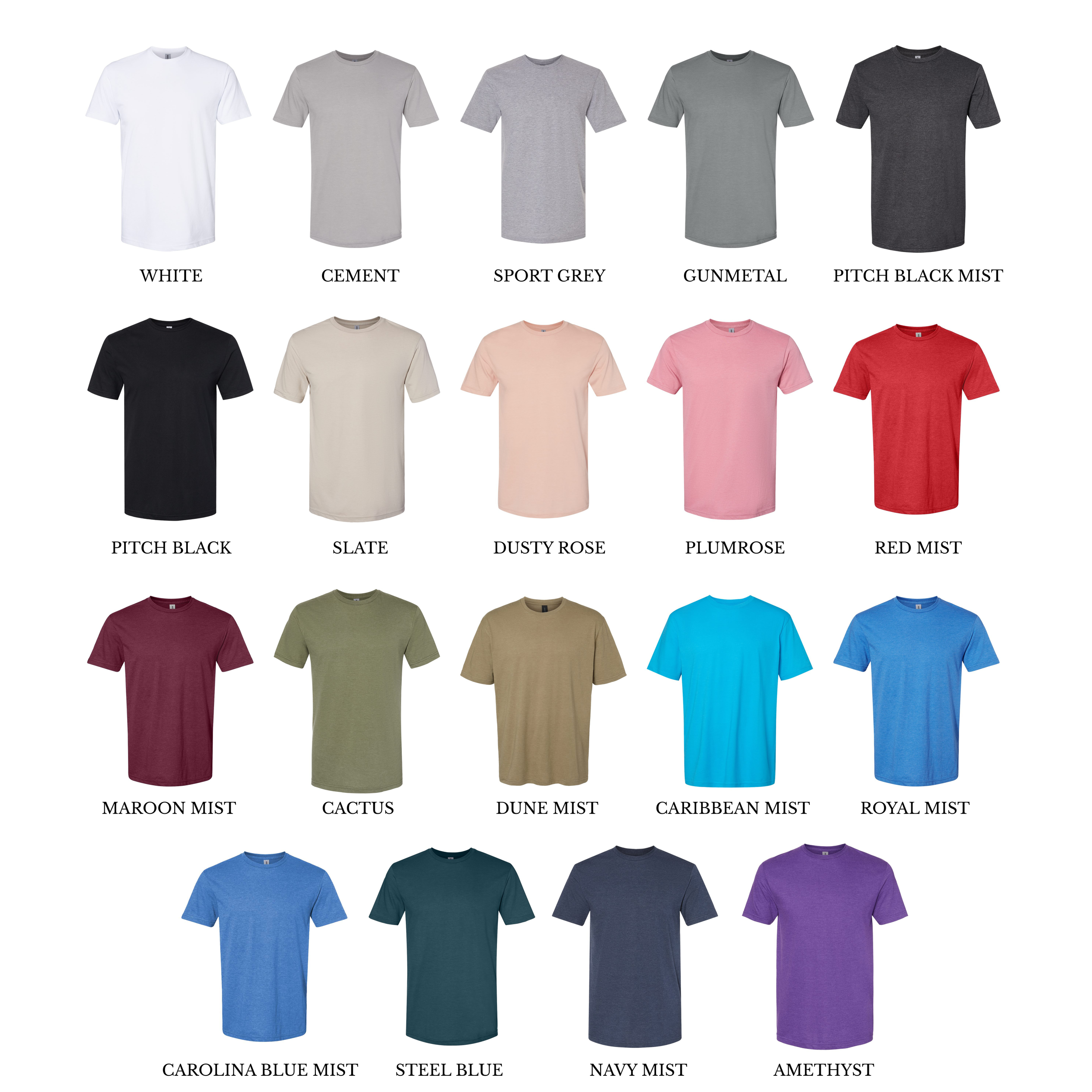 Gildan 64000CVC T-Shirt Colour Chart.png