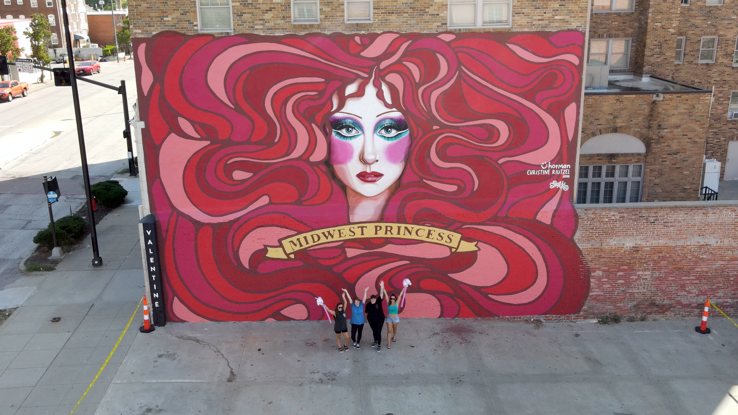 Chappell Roan Mural painted with Christine Riutzel (@beautyfromlight).
