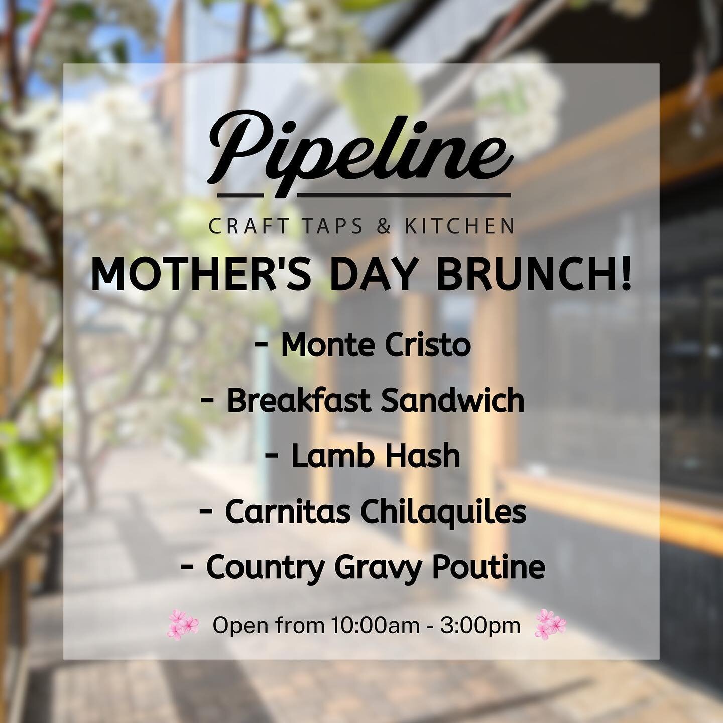 Tomorrow we will have a limited menu + Mother&rsquo;s Day specials! Come and join us!
We will be open from 10:00am - 3:00pm.