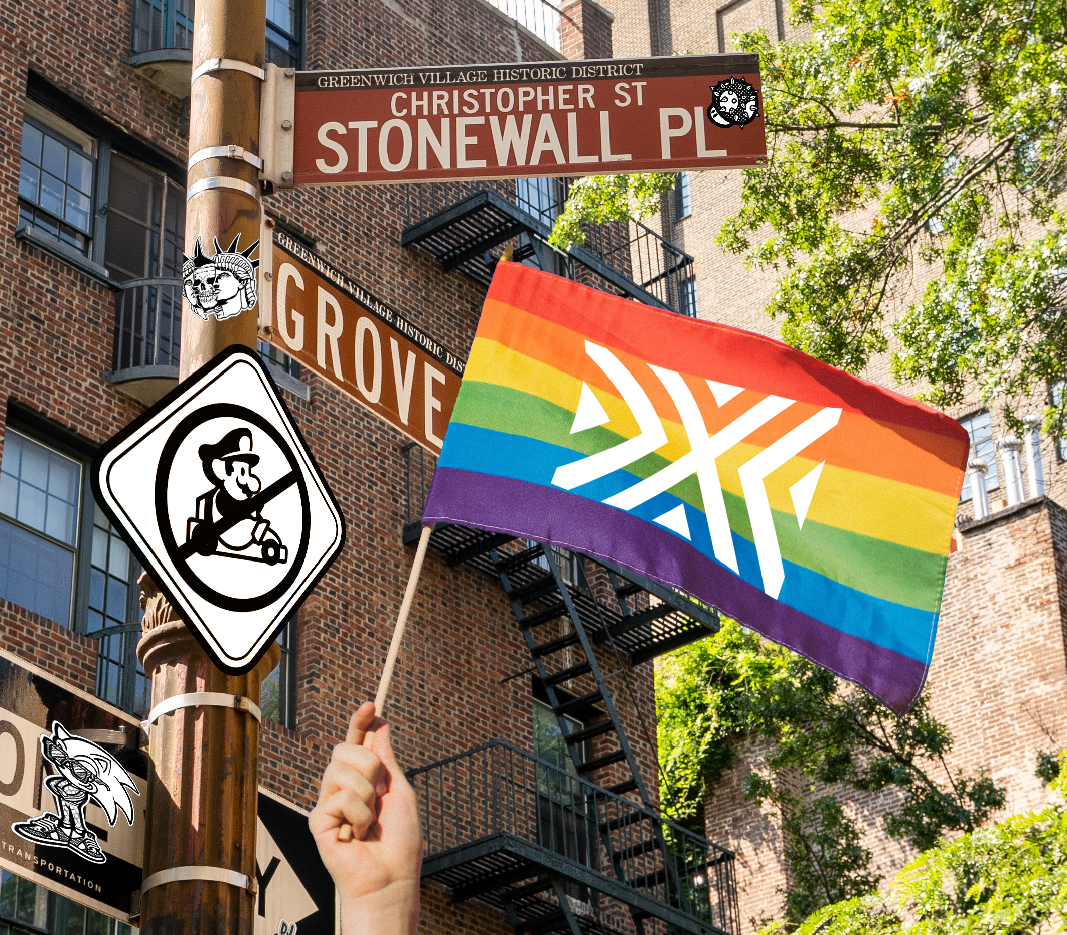 Photoshopped image for Pride Month