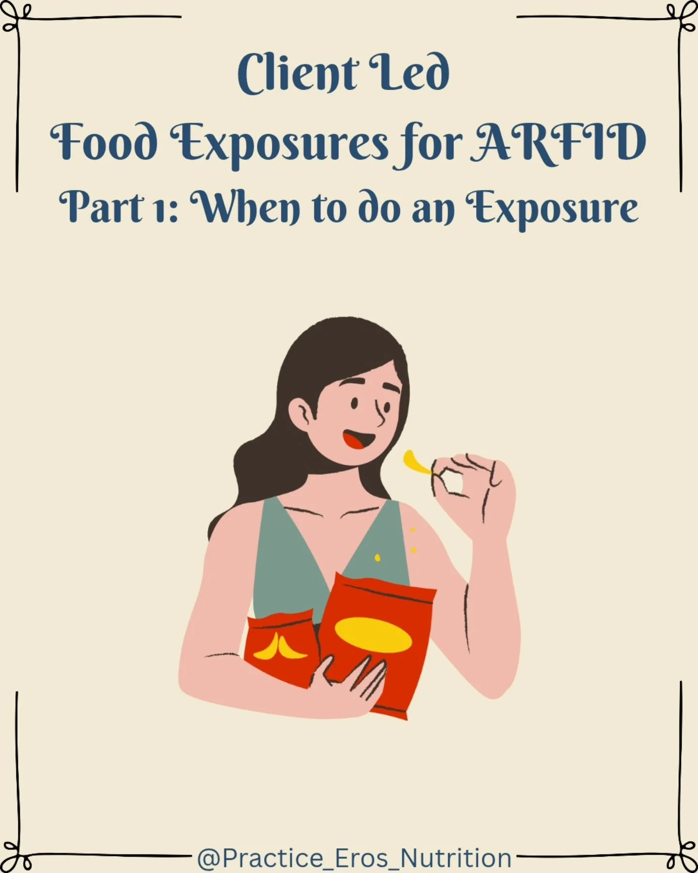 I include client led exposures in so many of my posts and talks, I figured it's about time I made a series about them. 

In this first part, I go over how to decide when is the right time to add in food exposures to ARFID care.