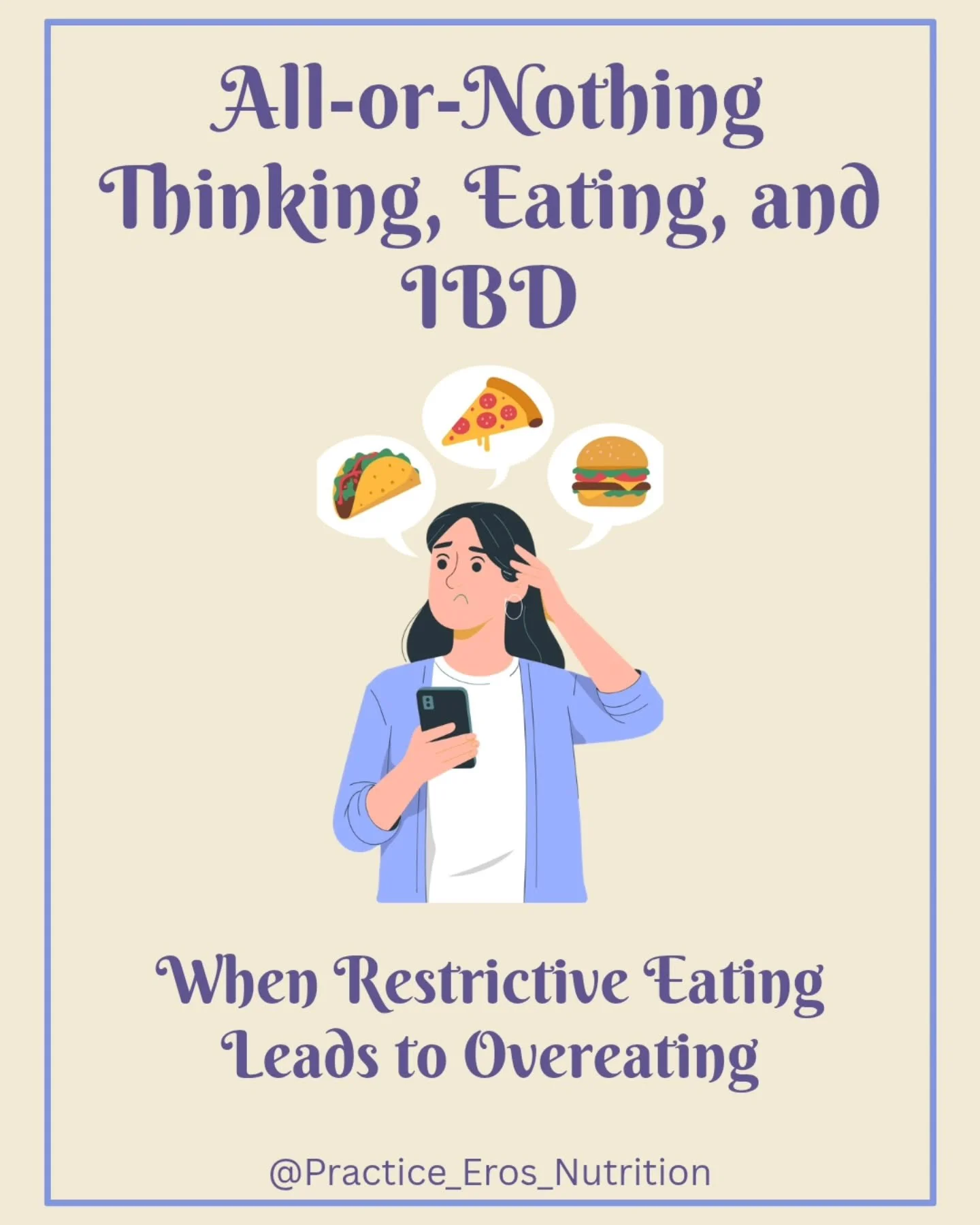 People with IBD often times experience either having to limit the types of foods they eat or not being able to eat enough due to GI symptoms. Both of these things can lead to binging or overeating. Read through to find out about the mechanism behind 