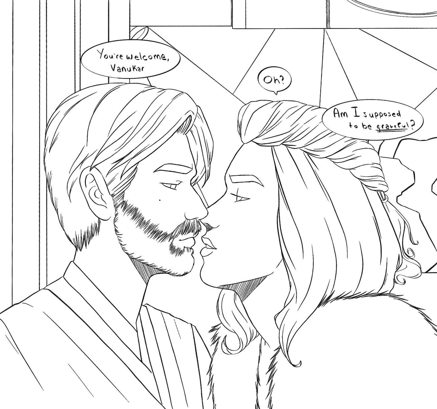 A smol little interaction in three parts. Had fun drawing this while I was out of town. Just silly younger shenanigans with Obi-Wan and Leigh. 
.
.
.
.
#jedioc #jedi #starwars #starwarsoc #obiwankenobi #obiwan #benkenobi #ewanmcgregor #jediromance #a
