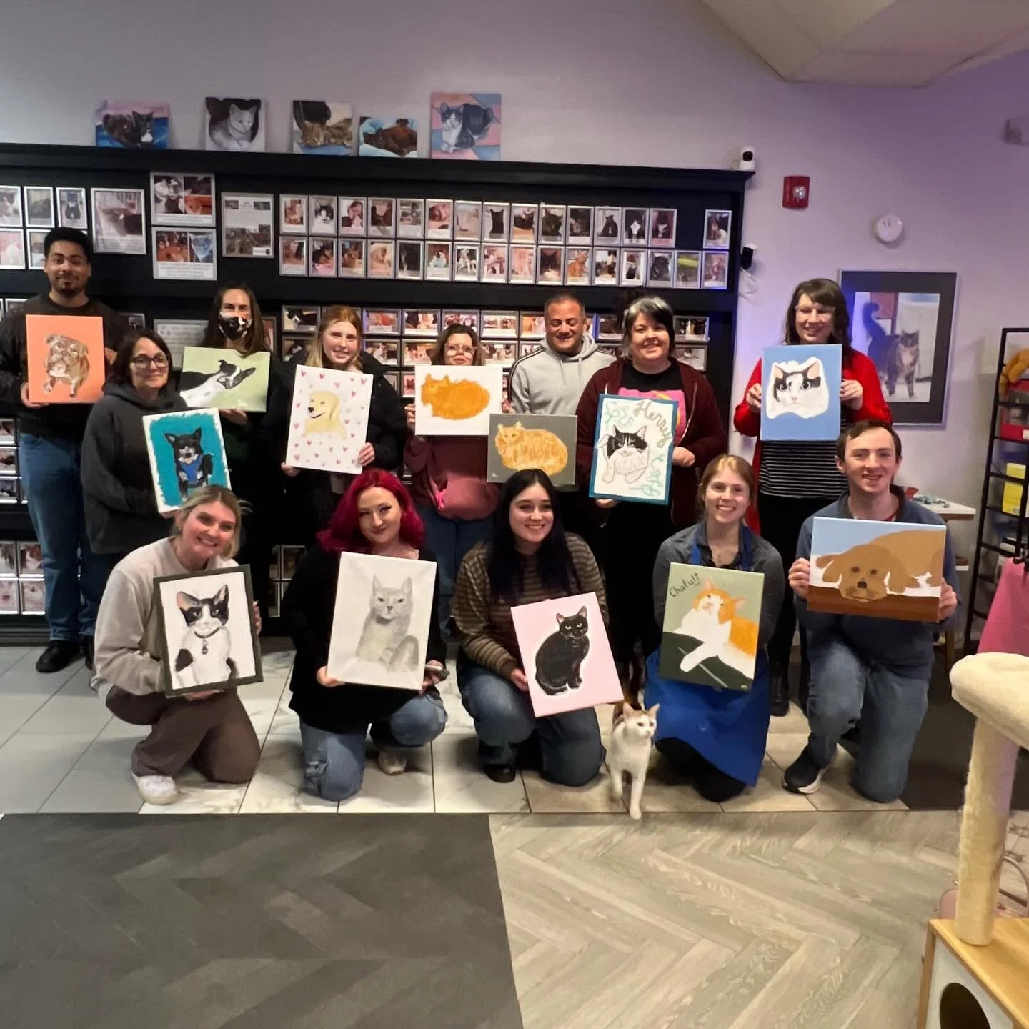 We had so much fun at our paint night and cat yoga session this weekend! Thanks to everyone who joined us, the cats had a blast! 🐈🎨 

If you would like to join us for our February events, there are still spots left for yoga and game night! Visit ht