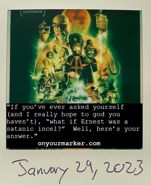 &quot;Onyx the Fortuitous and the Talisman of Souls&quot; review now up (link in bio), featuring dinner recs from @theprovocativechef! This is destined to be a midnight movie, for better and for worse. 
.
.
.
#onyxthefortuitous #sundance #filmreviews