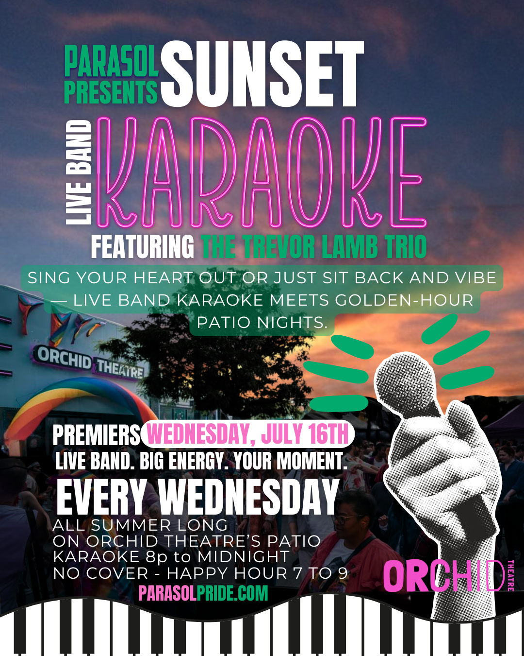 Sunset Karaoke Flyer