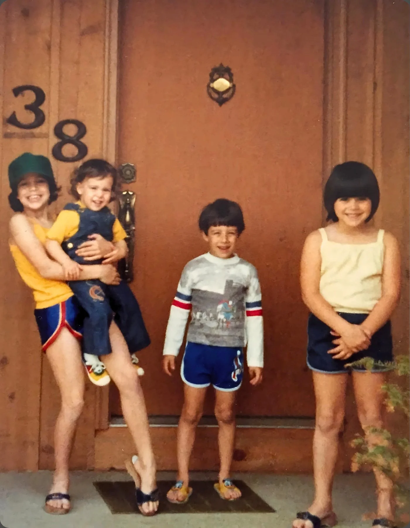 Founder Derek Pollard with his sister and cousins in Portage, Michigan, when they were children.