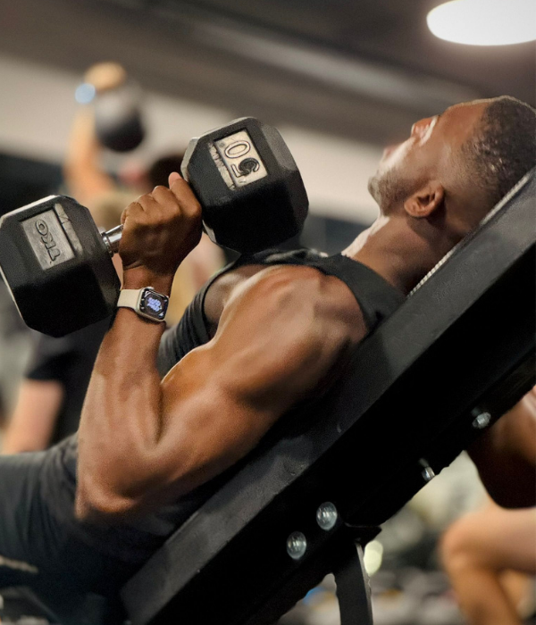 Incline dumbbell chest press is a great way to build upper body strength and is an accessory exercise that we incorporate in regular classes as well as in our focused upper body program powerUP.