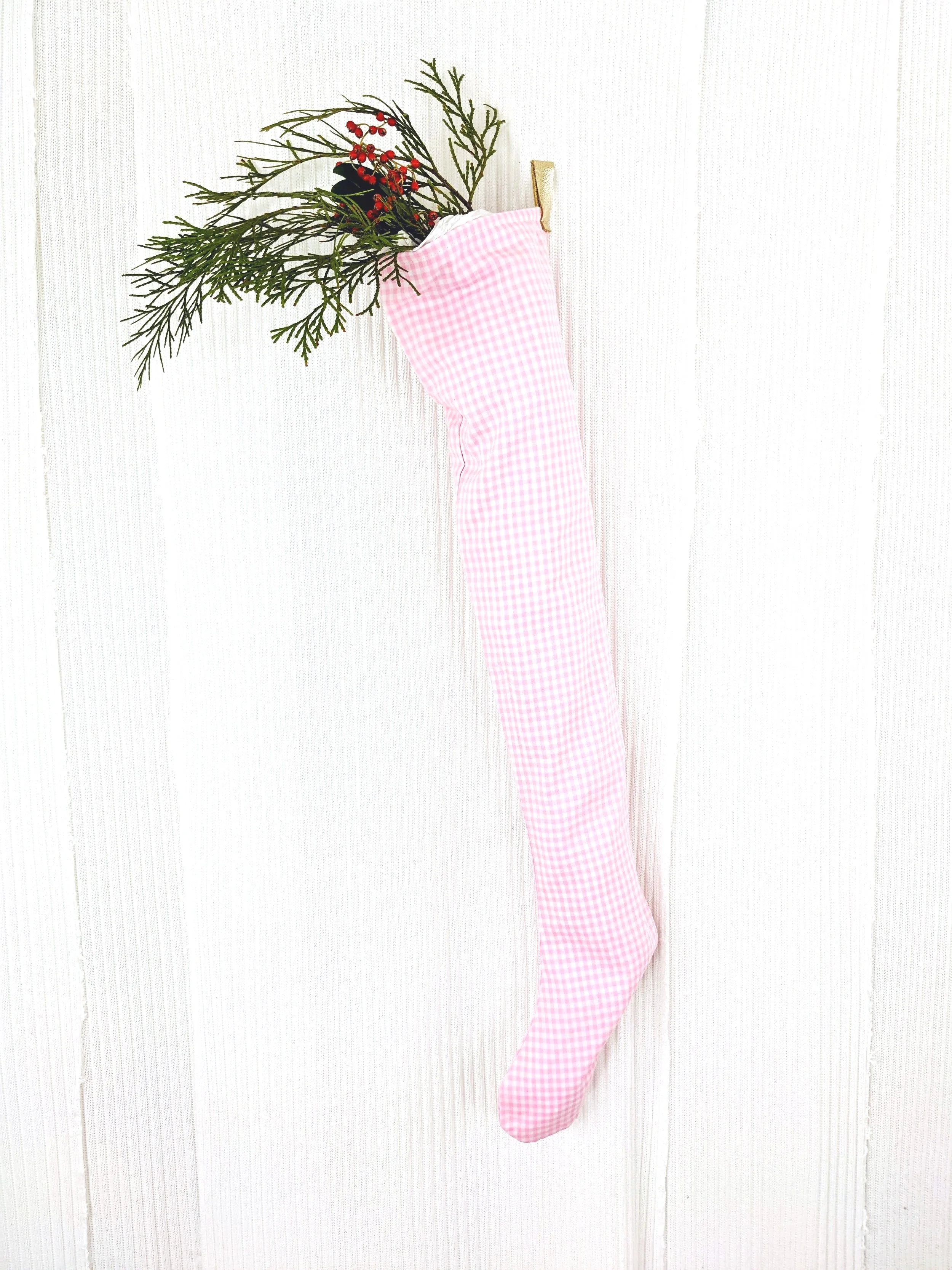 Nordick Holiday Stocking : Vintage Pink Gingham