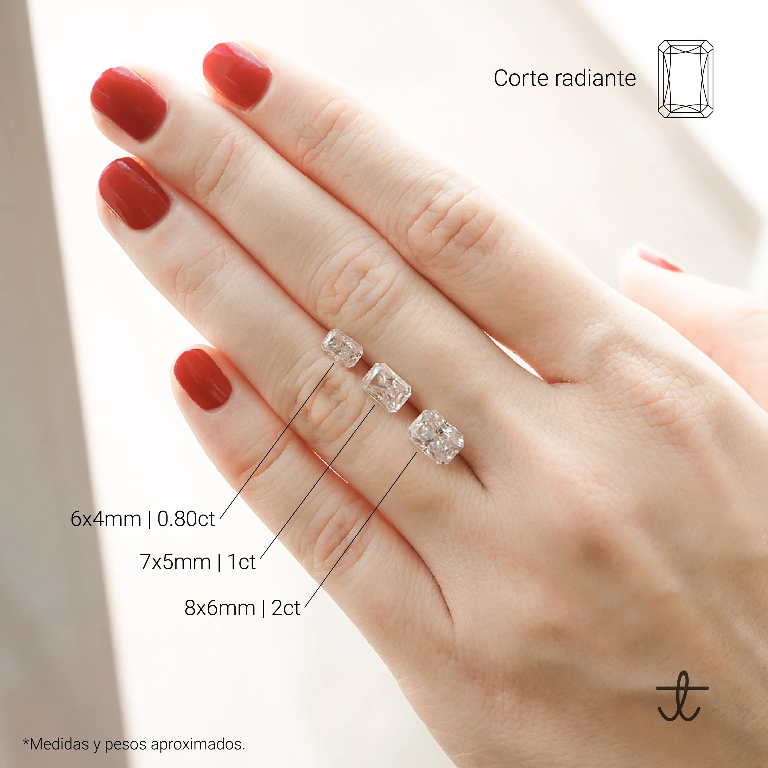 (Loto) Anillo de compromiso de oro amarillo 14K con diamante lab y diamantes verdes - TUGARIM