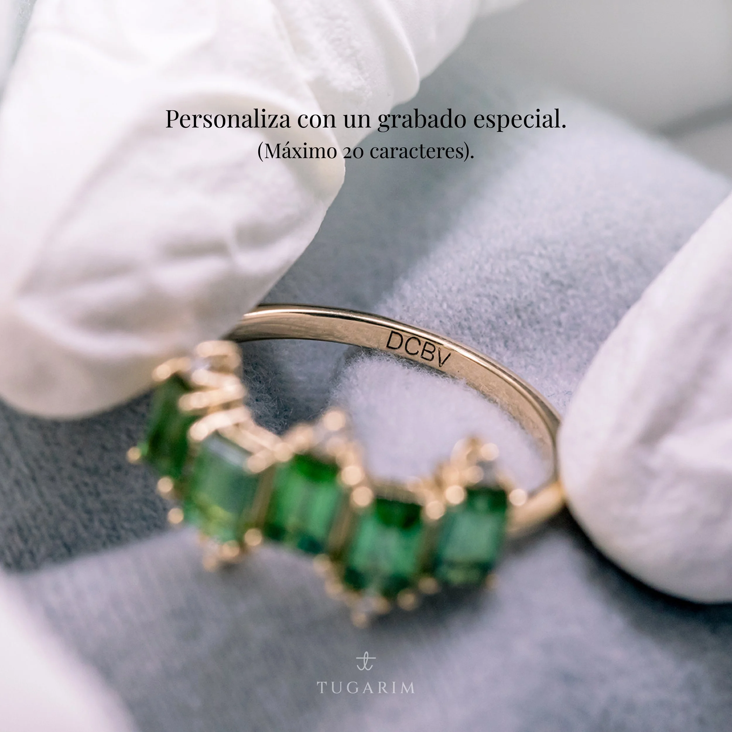 (Heaven) Anillo de oro amarillo 14K con zafiro corte pera y diamantes - TUGARIM
