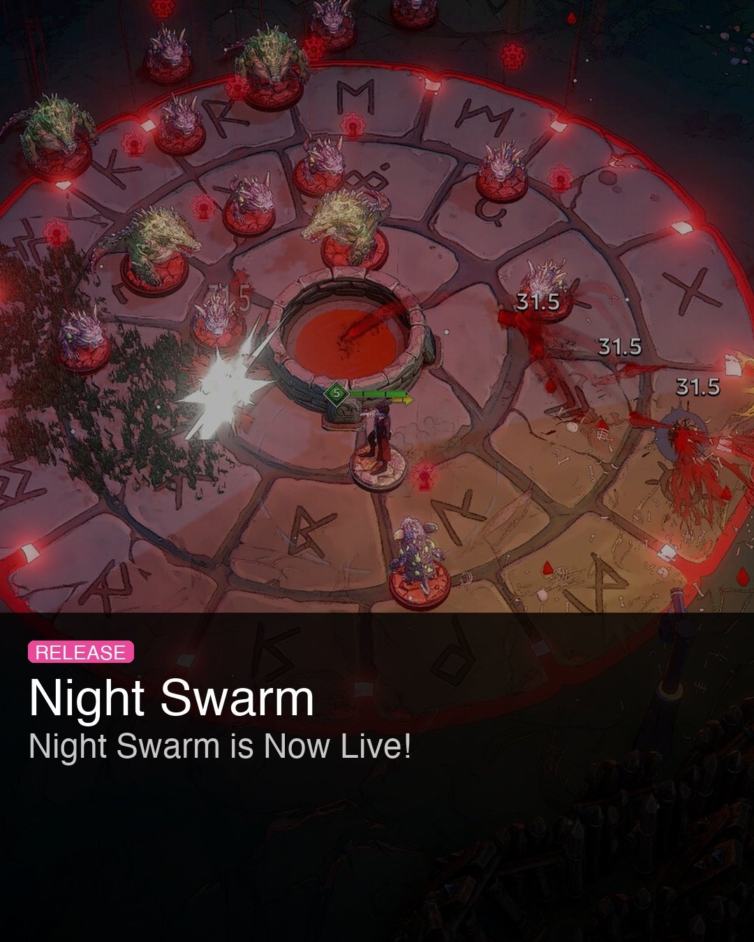 Night Swarm, a new game from Fubu Games, is now available with a 15% launch discount running for the next two weeks. Players can now access the full game, which was previously available only as a limited demo.

Game Info:
- Release Date: 4 Dec, 2025
