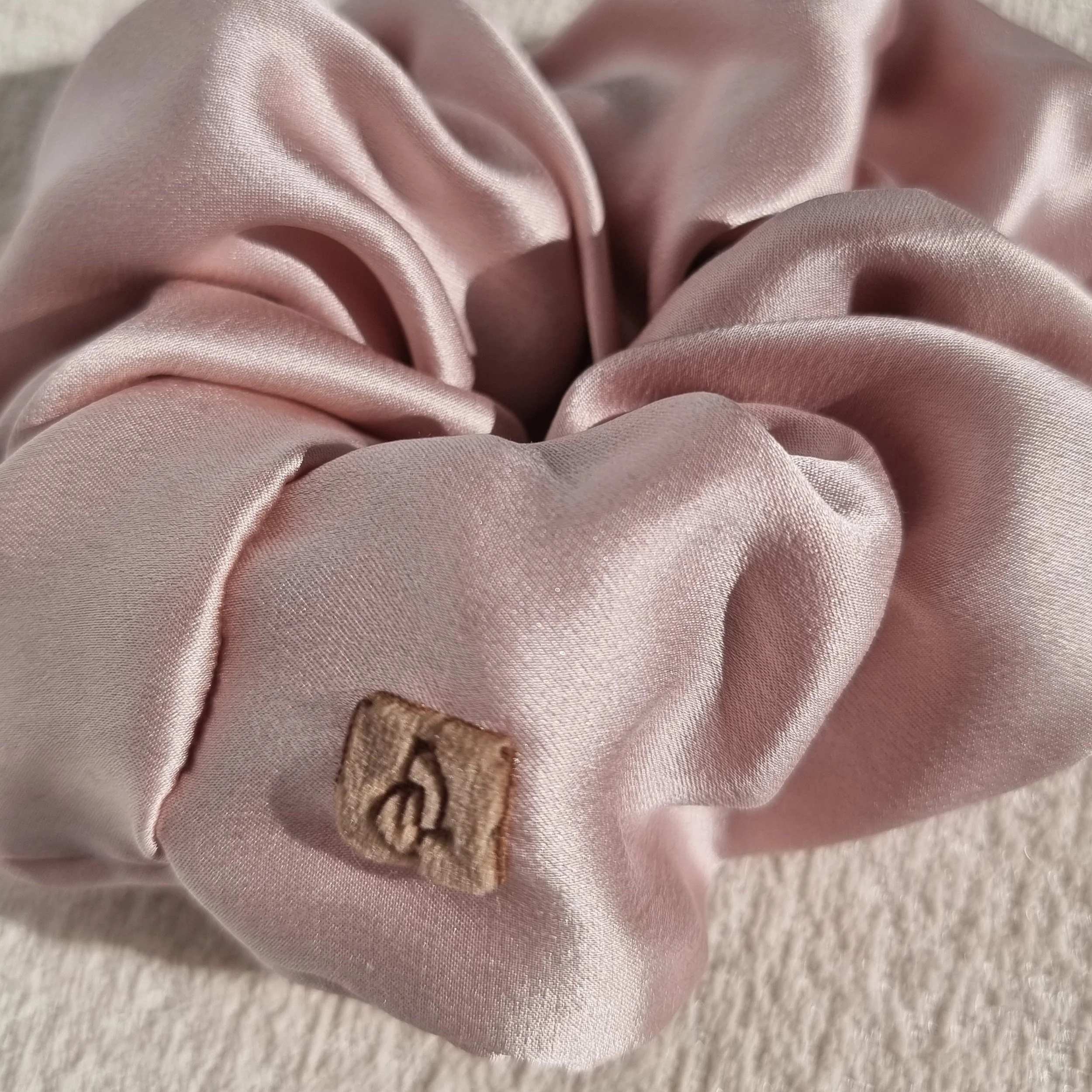 Blush Silk Luxe Scrunchie