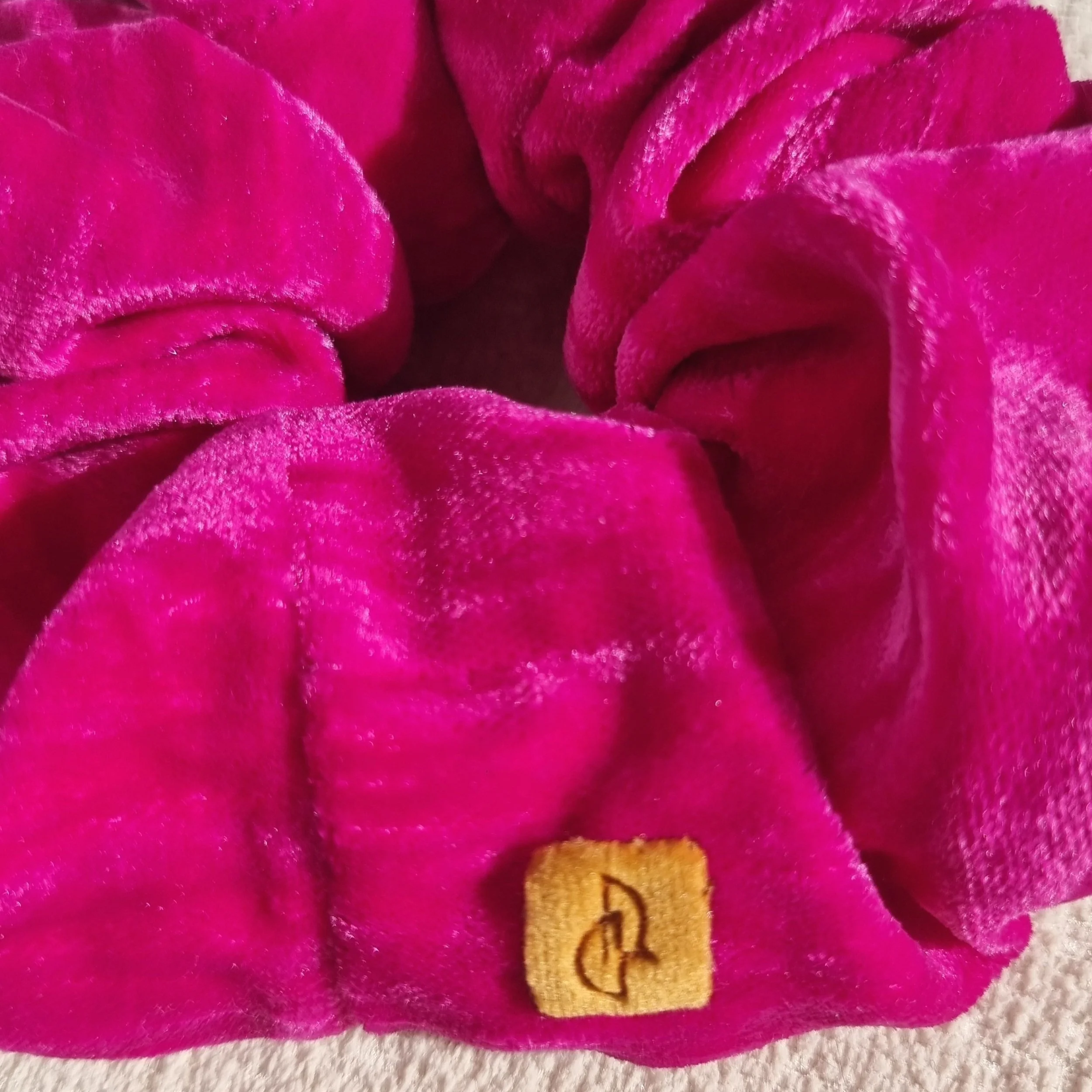 Velvety Fuchsia Luxe Scrunchie