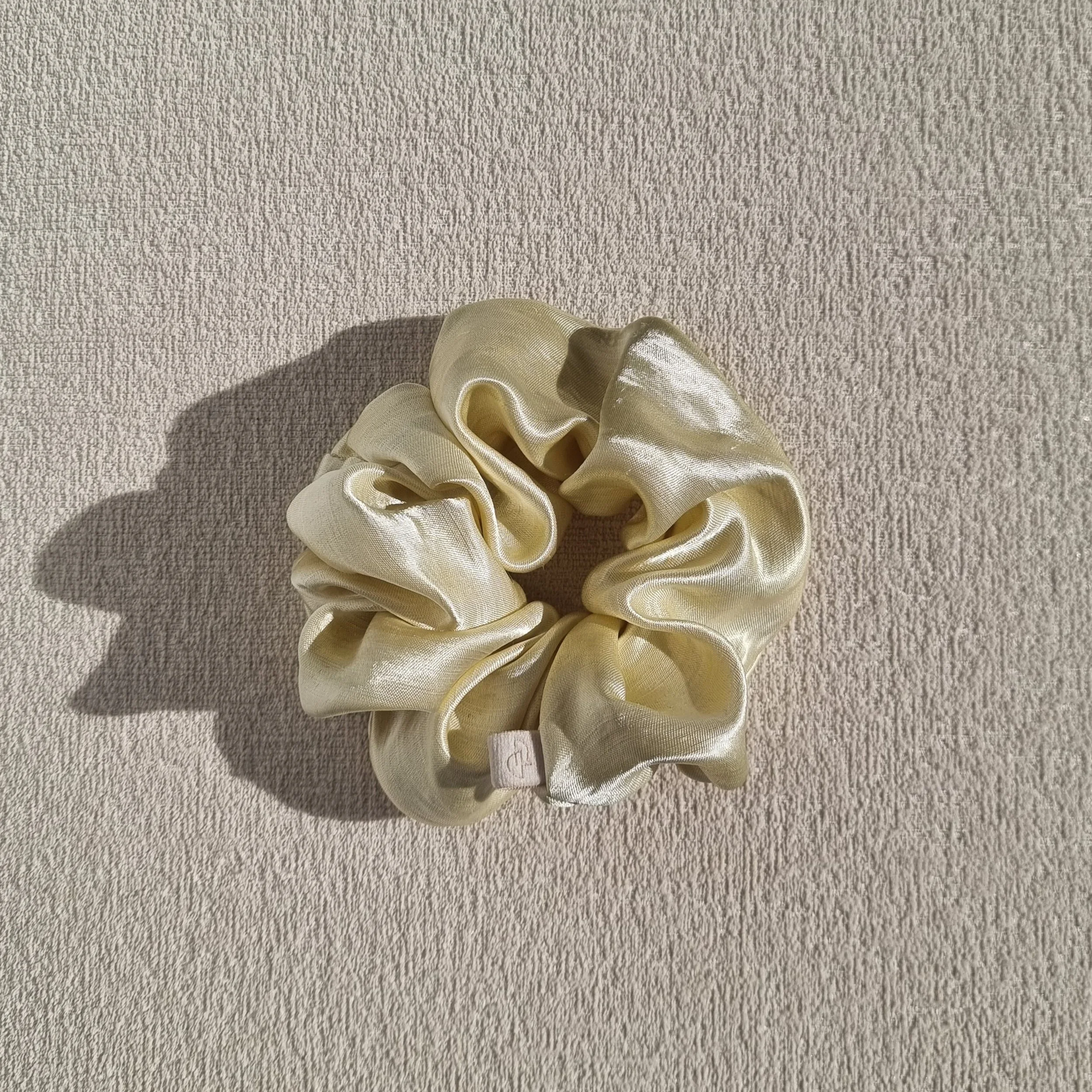 Yellow Silk Luxe Scrunchie
