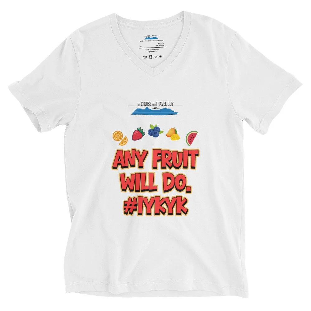 V-Neck Fruit Salad in White