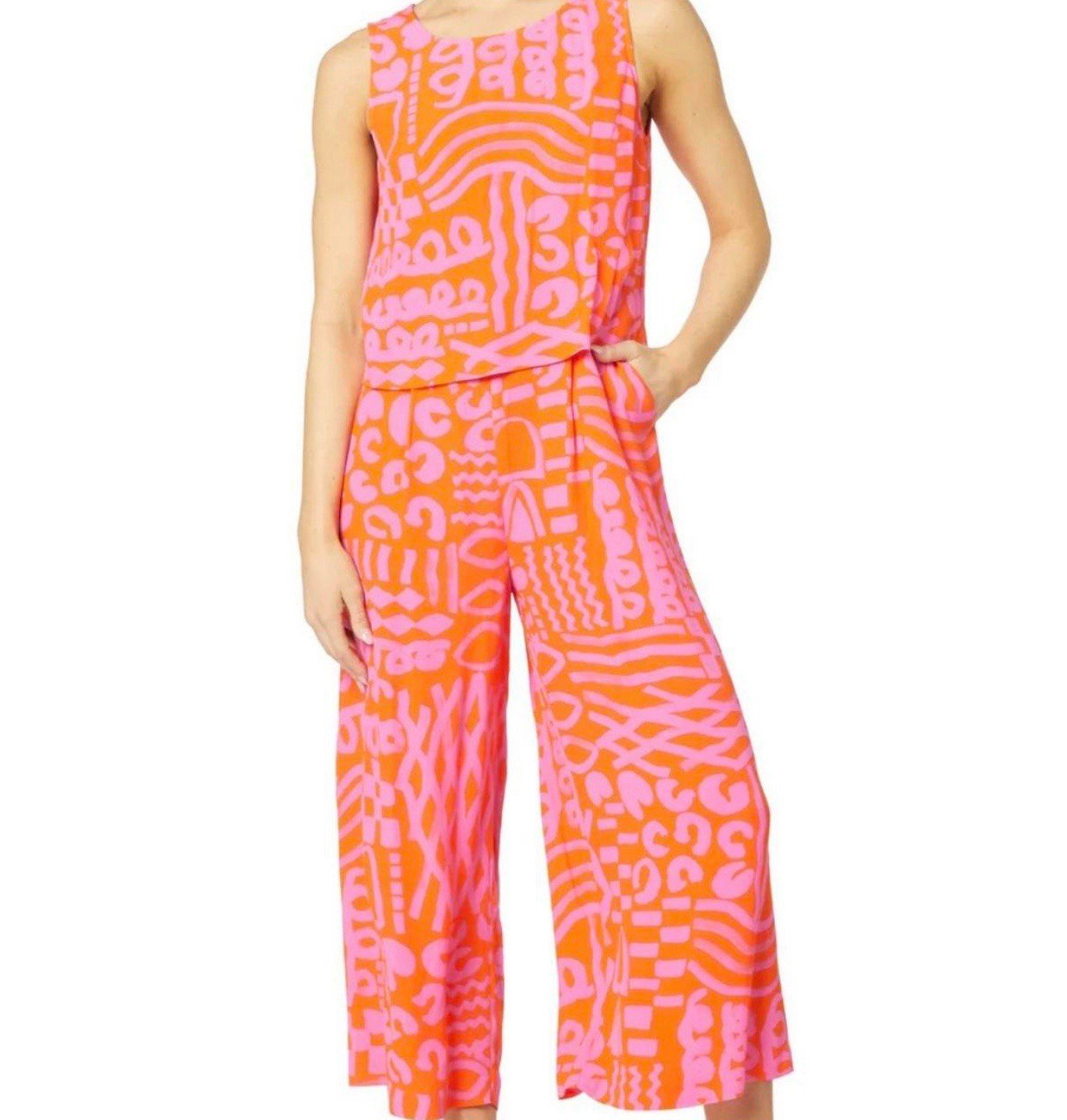 Gorman Jumpsuit Orange & Pink Size 12