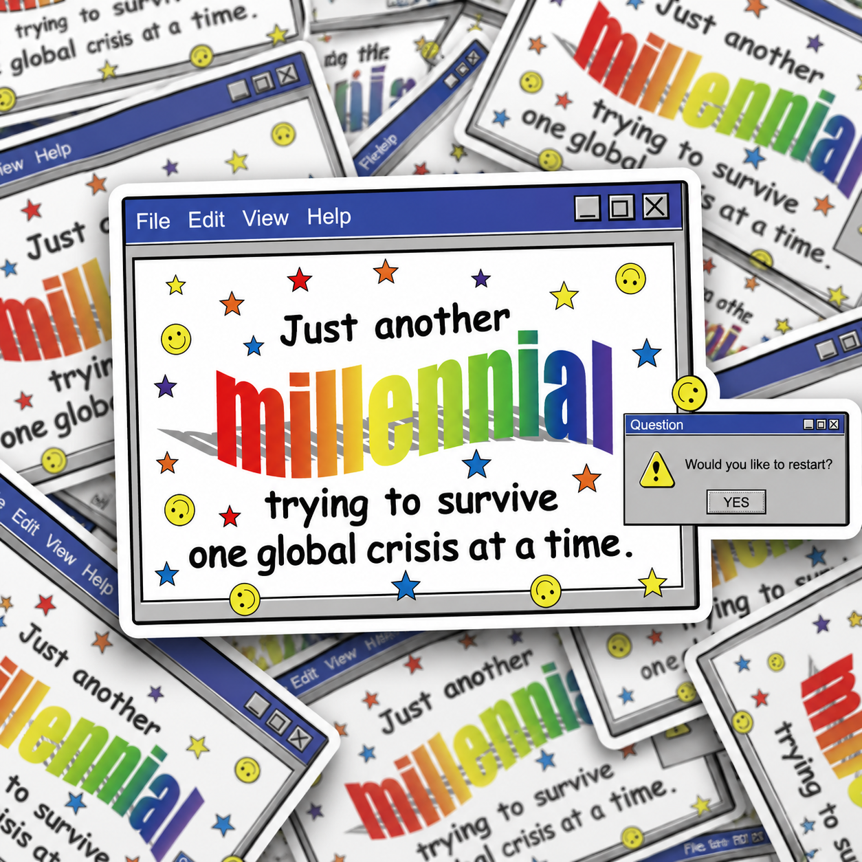 Millenial Sticker